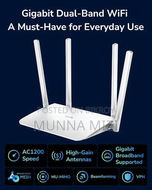 Cudy WR1200 V2.0 AC1200 Dual Band WiFi Router