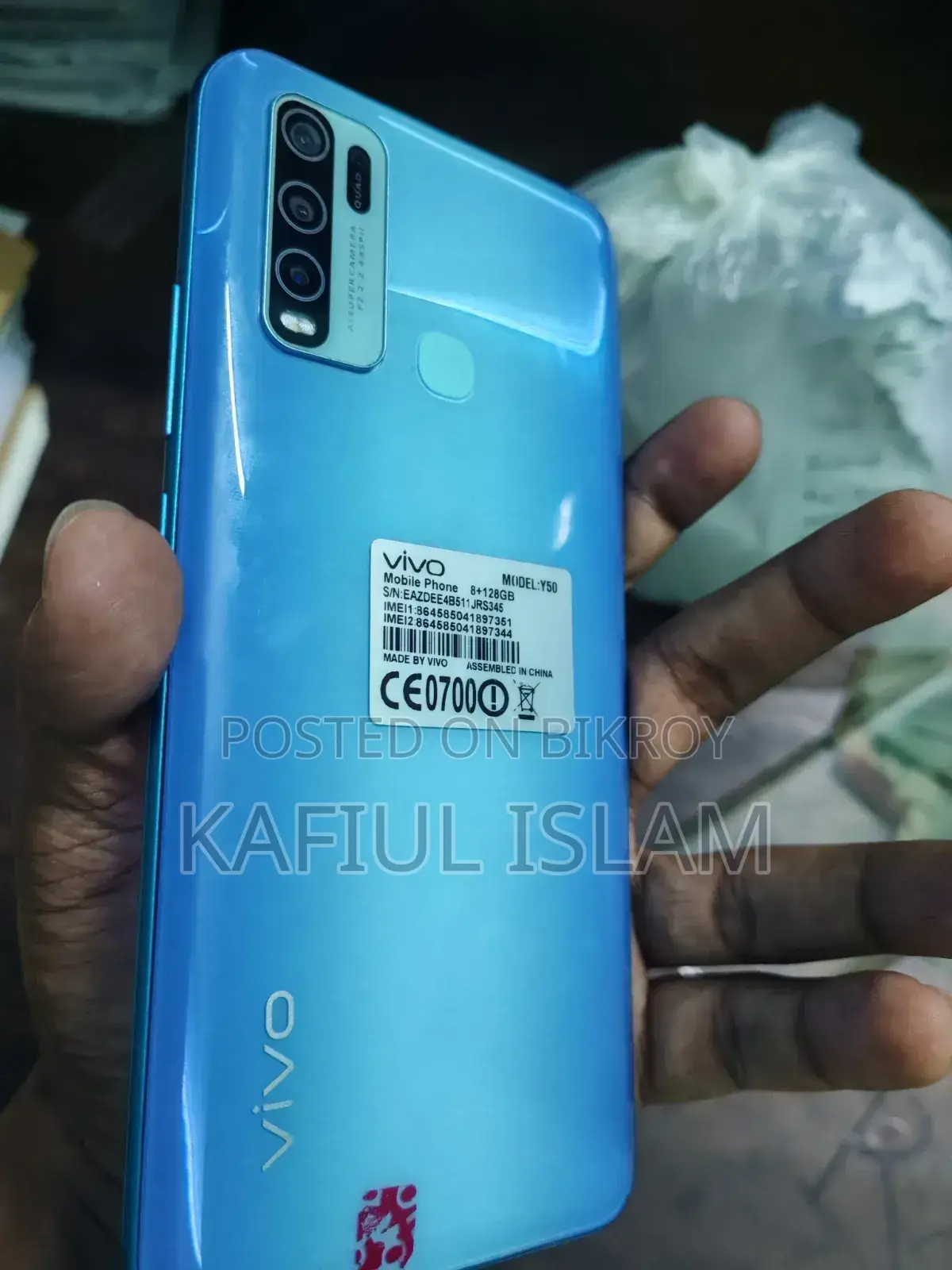 Vivo Y50 128 GB Blue