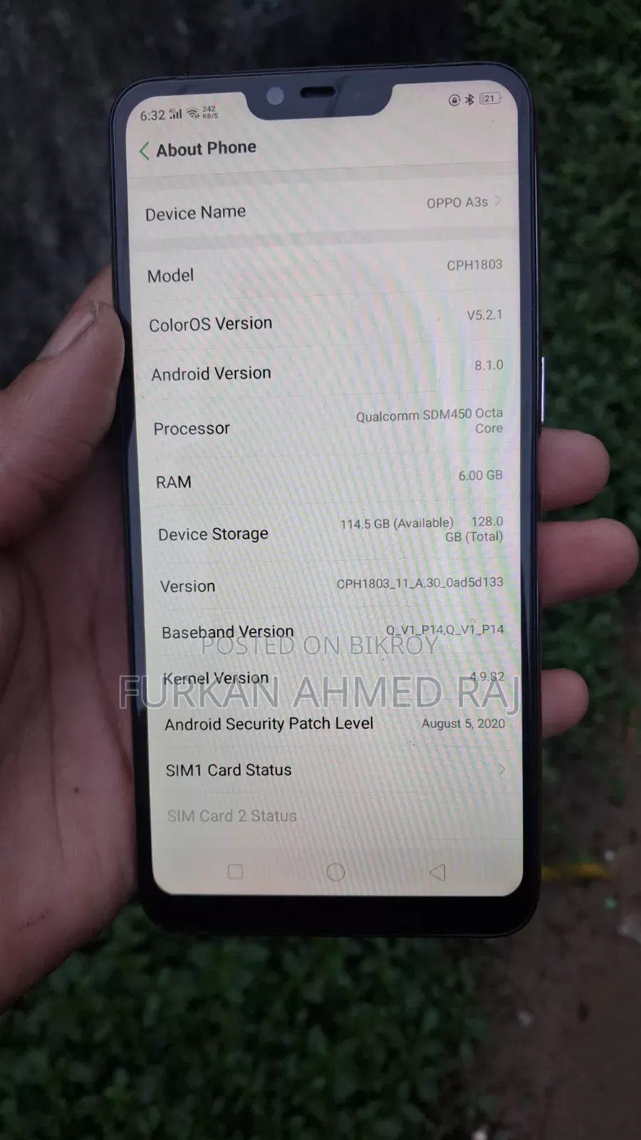 Oppo A3s 64 GB Pink