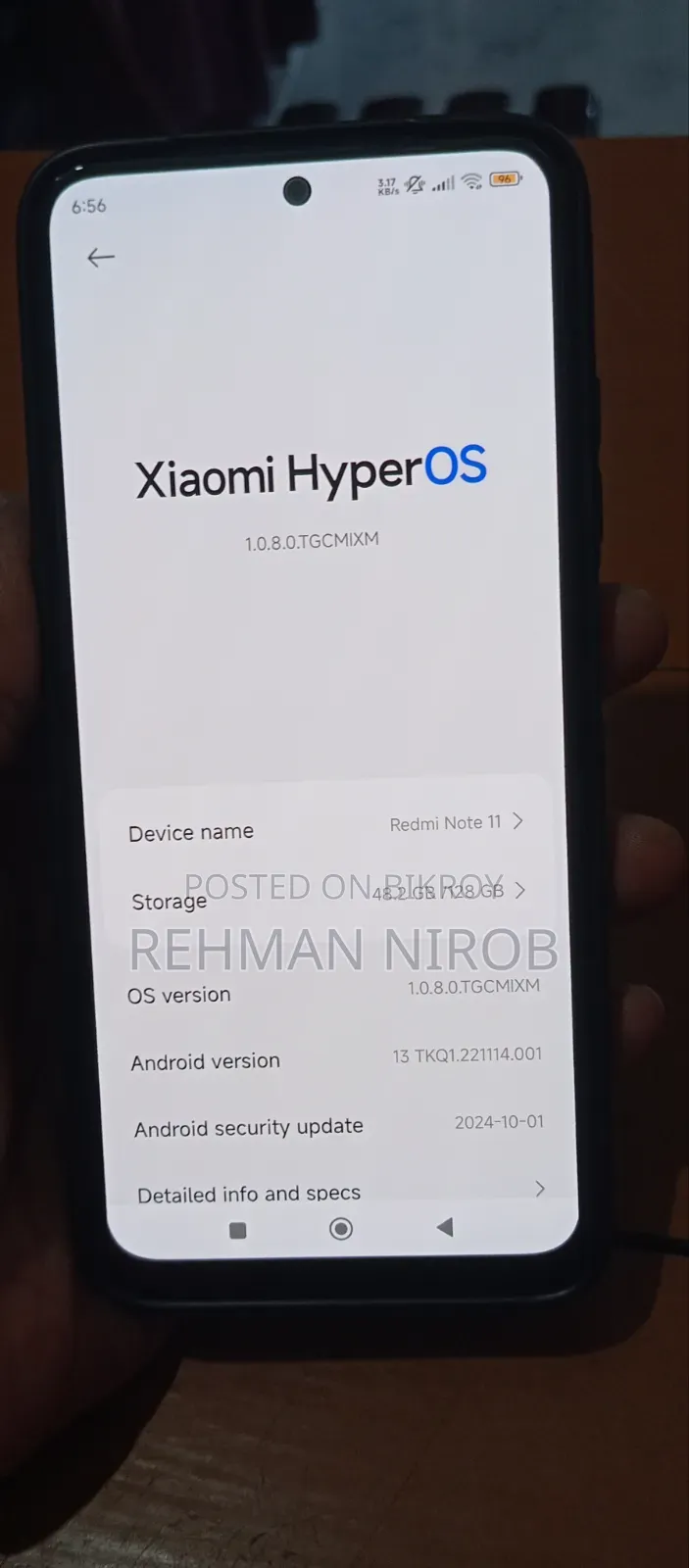 শাওমি রেডমি নোট ১১ ১২৮ জিবি গ্রাফাইট