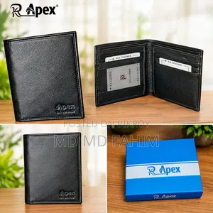 Apex Men's Black Leather Wallet – Stylish Premium Quality