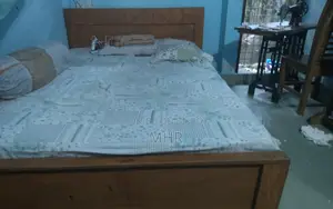 Furniture, Wooden Bed, Double Size, Mattress