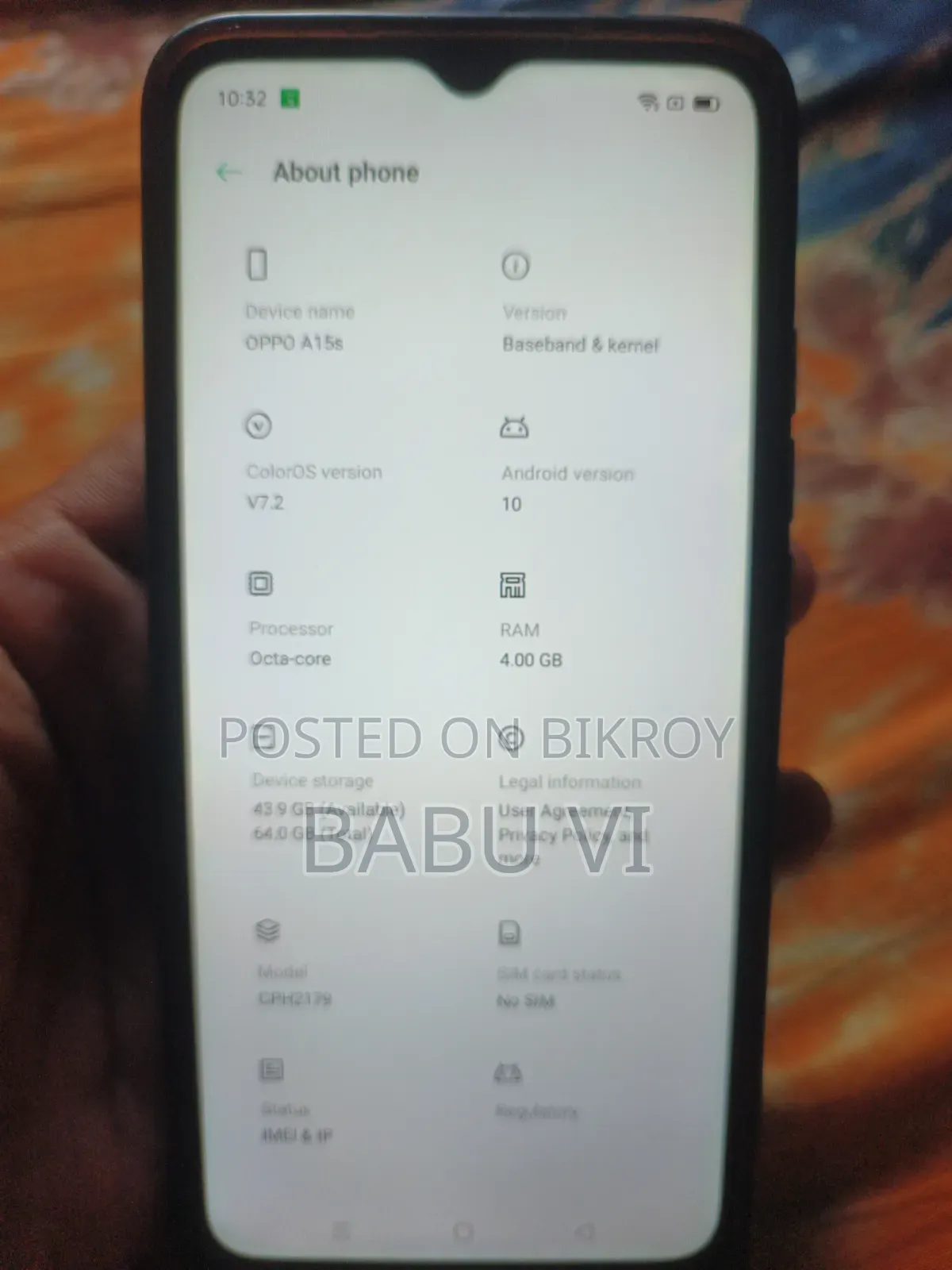 Oppo A15s 64 GB Silver