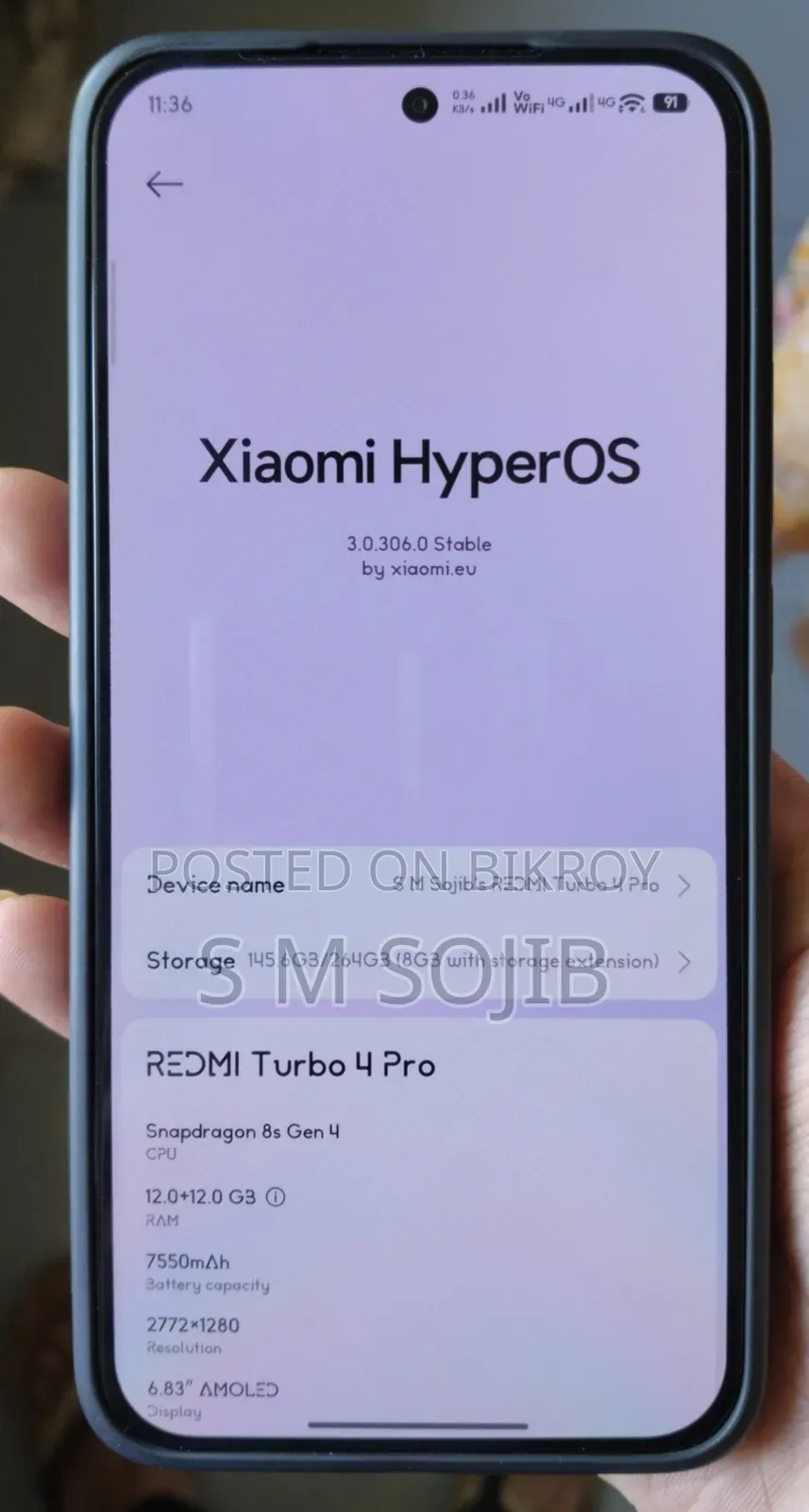Xiaomi Redmi Turbo 4 Pro 256 GB Black