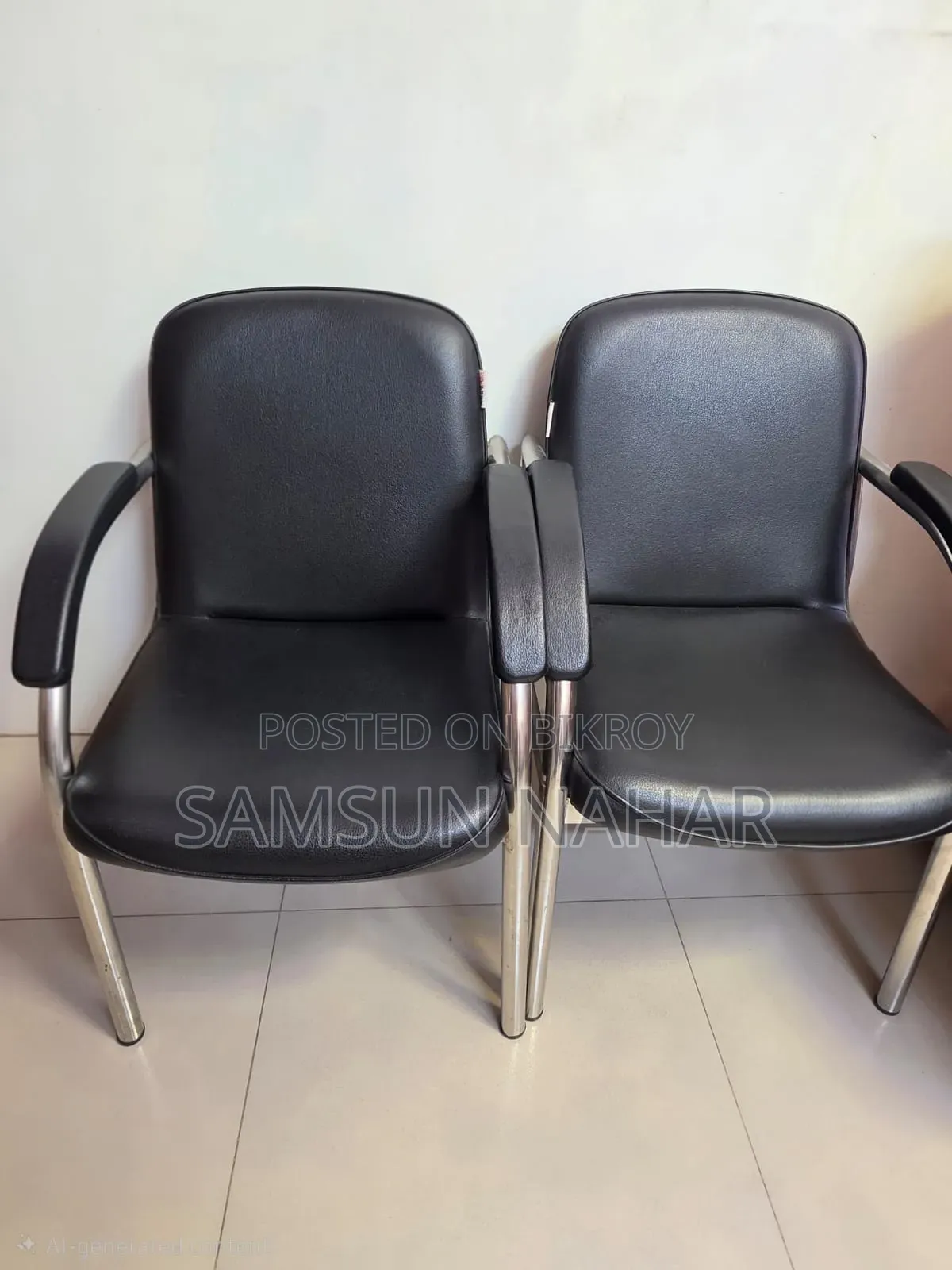 2 Leather Office / Study Chairs.