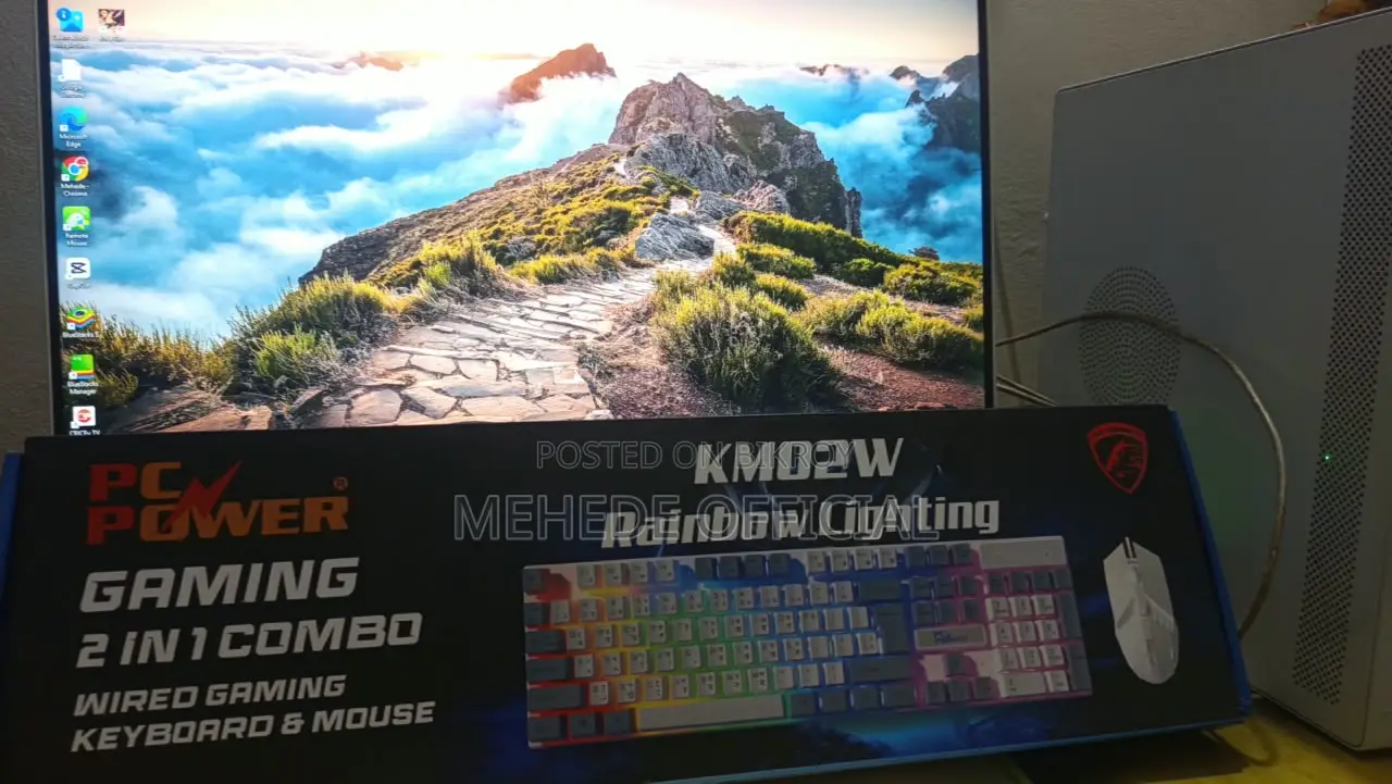 PC Power KM02W Wired Gaming Keyboard & Mouse Combo