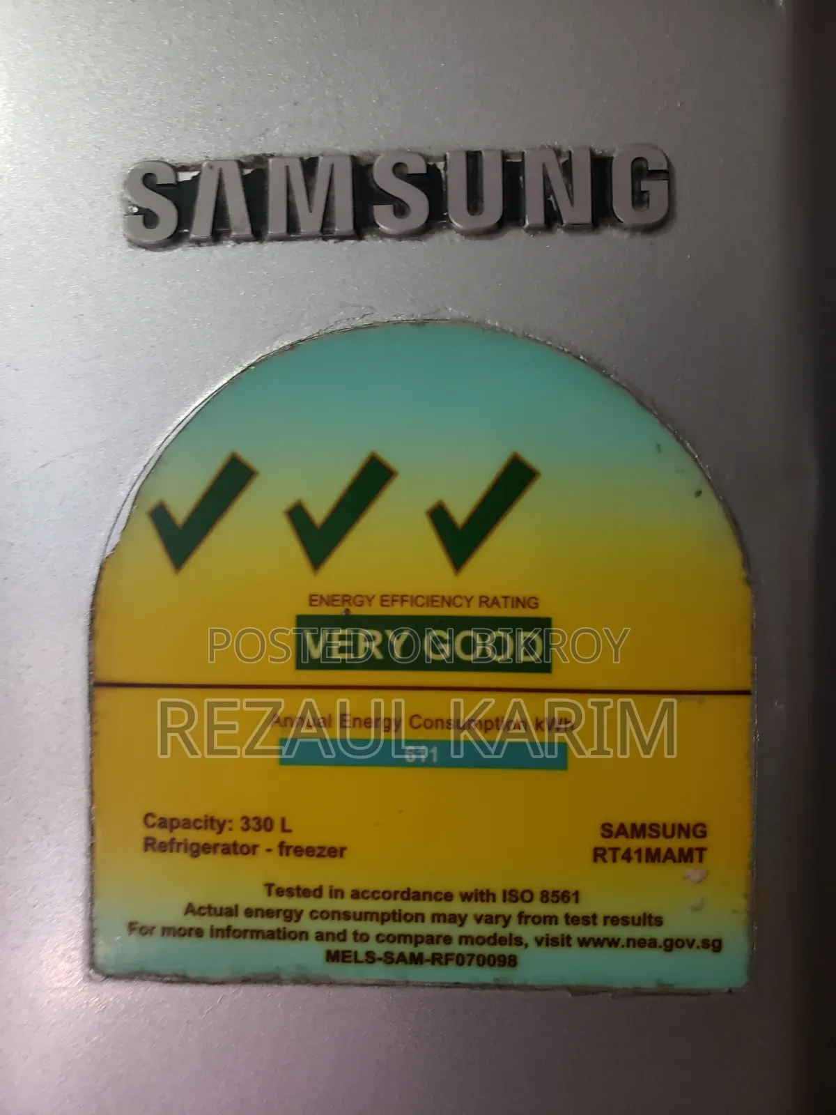 Samsung 330 Liter Fridge for Sale