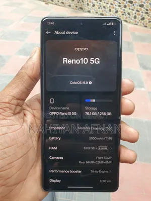 New Oppo Reno 10 5G 256 GB Black