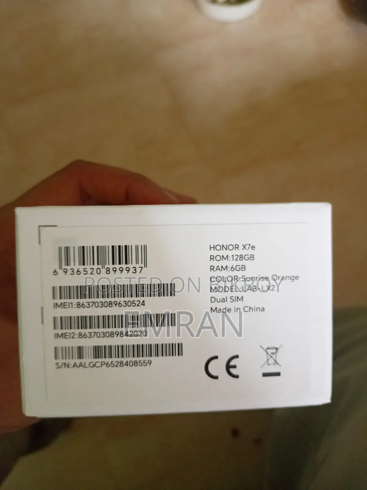New Honor X7e 128 GB Rose Gold