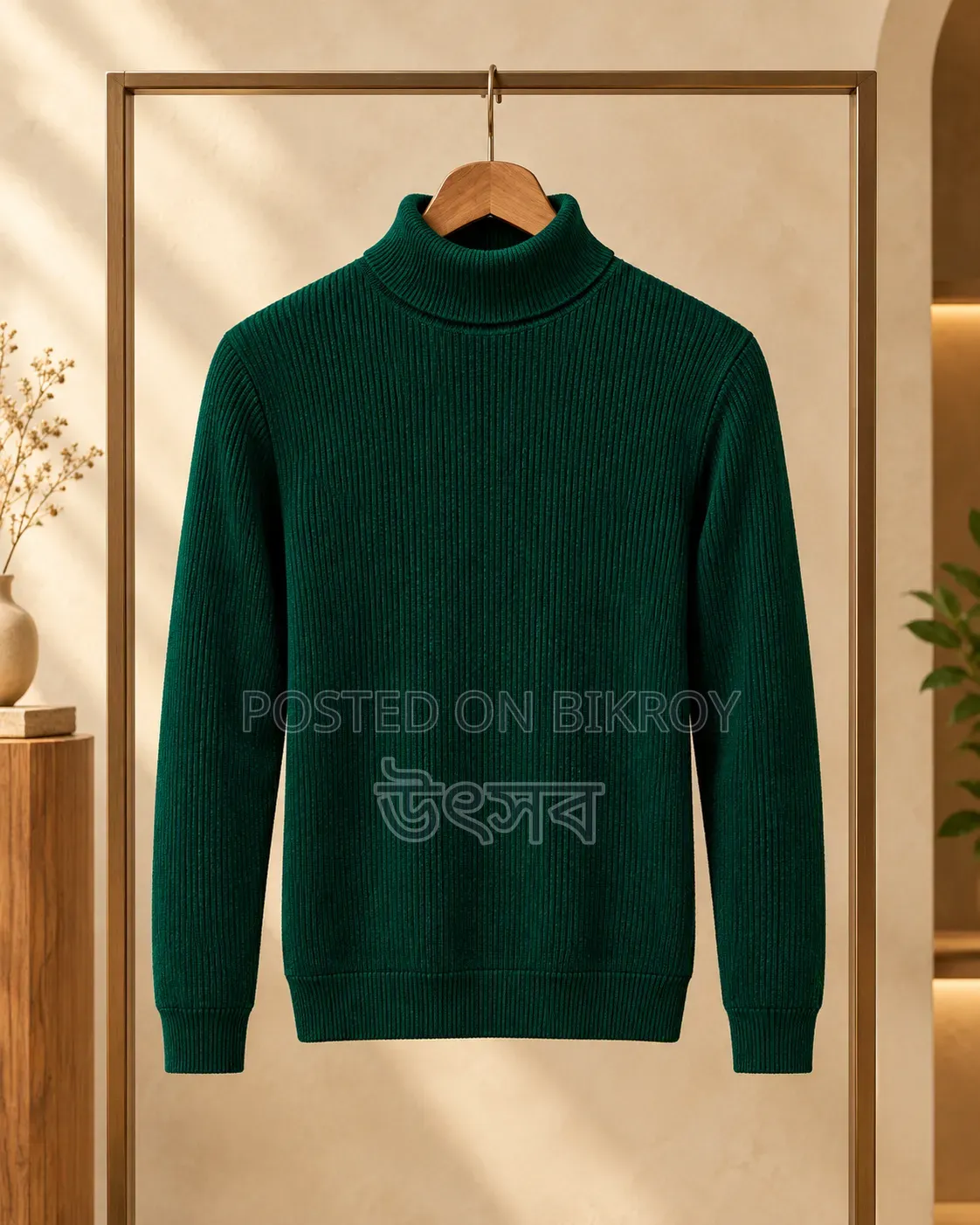 Premium Ribbed High Neck Sweater