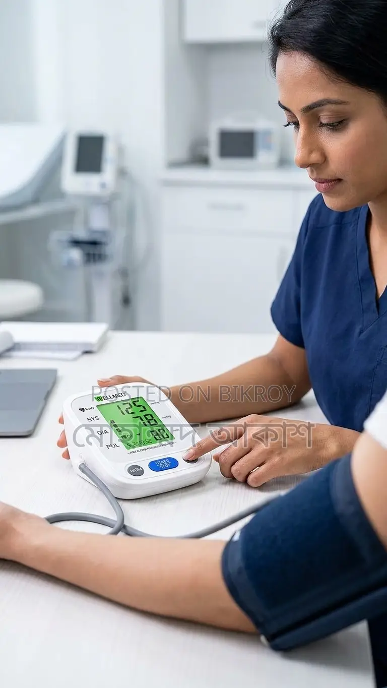 WellMed Upper Arm Digital BP Machine With Voice Function, LCD Display