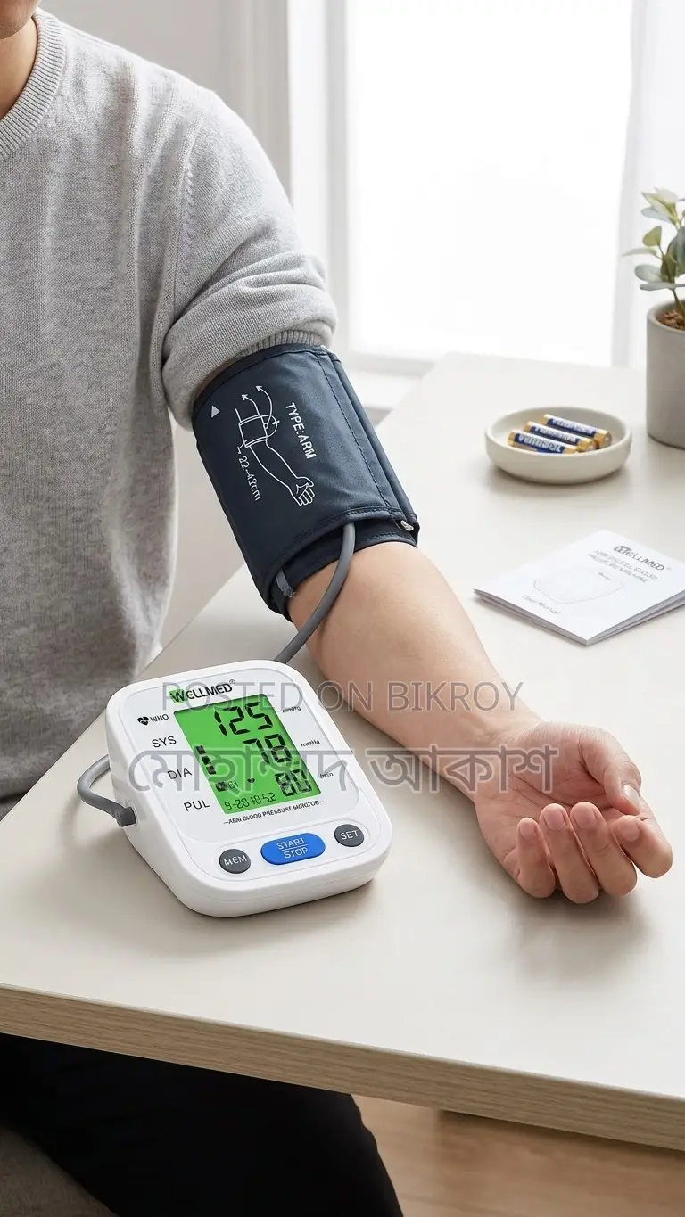 WellMed Upper Arm Digital BP Machine With Voice Function, LCD Display