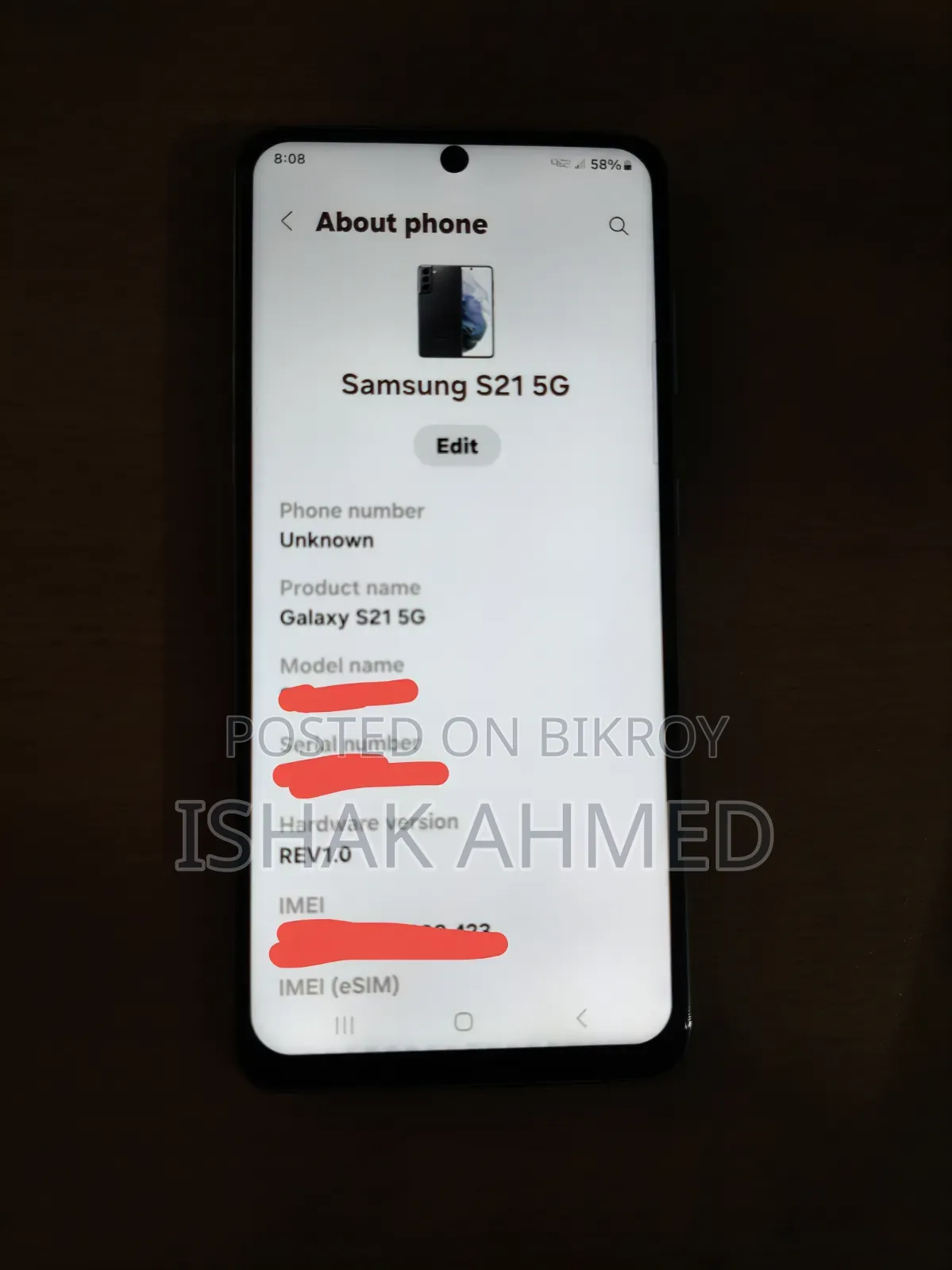 Samsung Galaxy S21 5G 128 GB Black