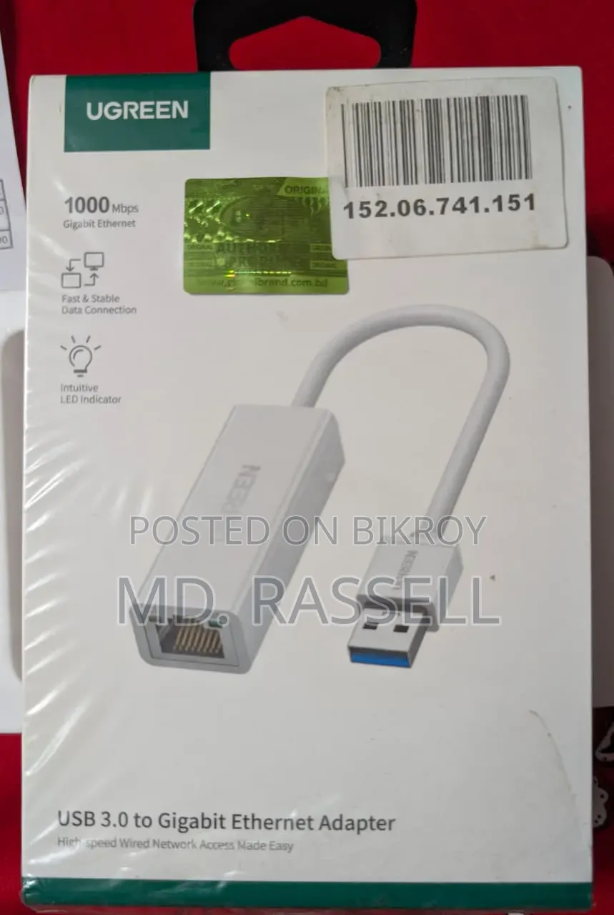 🔥 ইউগ্রিন ইউএসবি গিগাবিট ইথারনেট অ্যাডাপ্টার — ১০০ এমবিপিএস | ওয়ারেন্টি উপলব্ধ