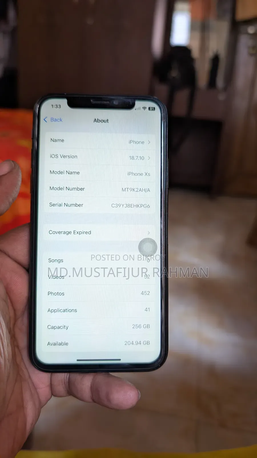Apple iPhone XS 256 GB Black