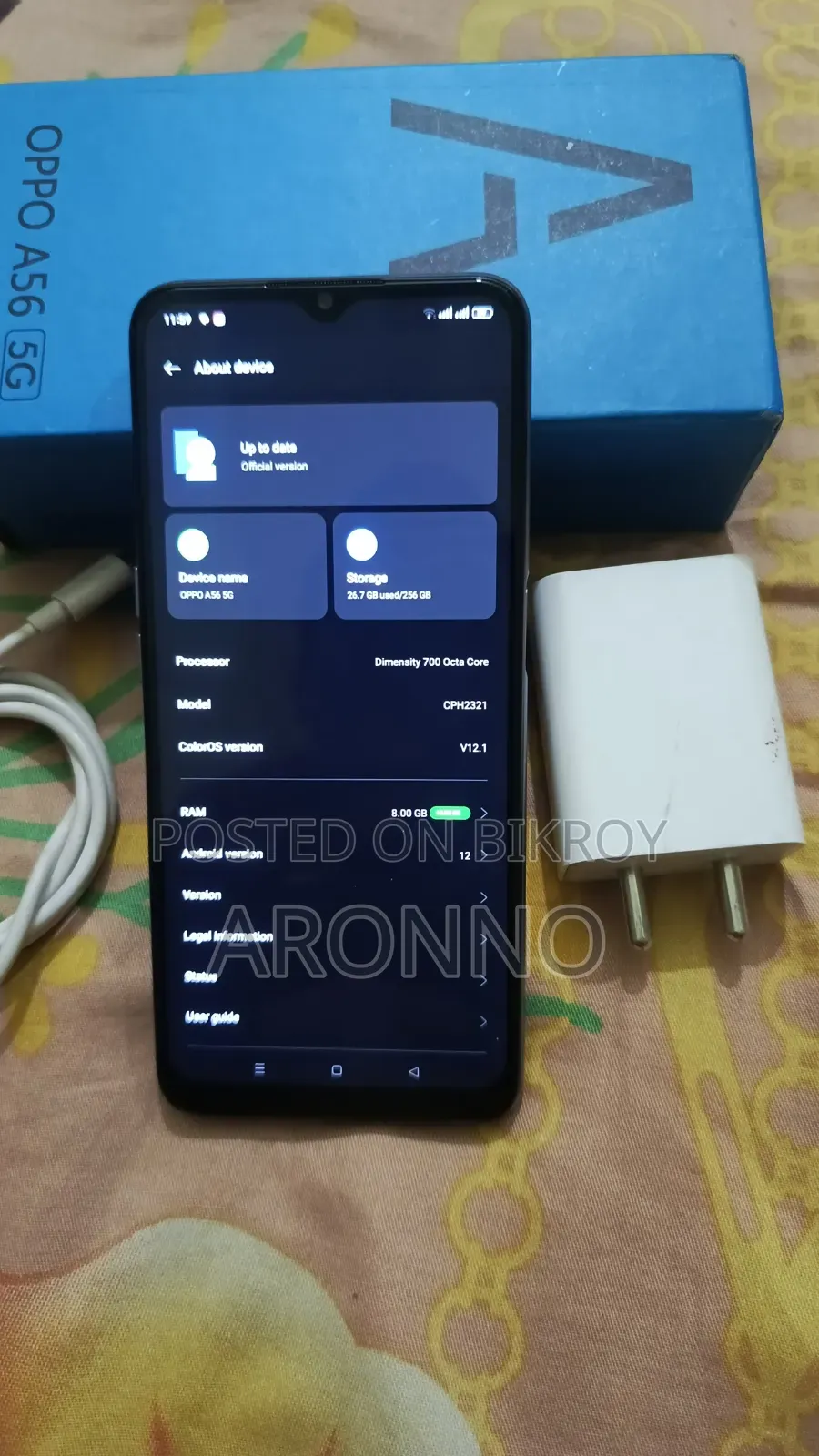 New Oppo A56 5G 256 GB Blue