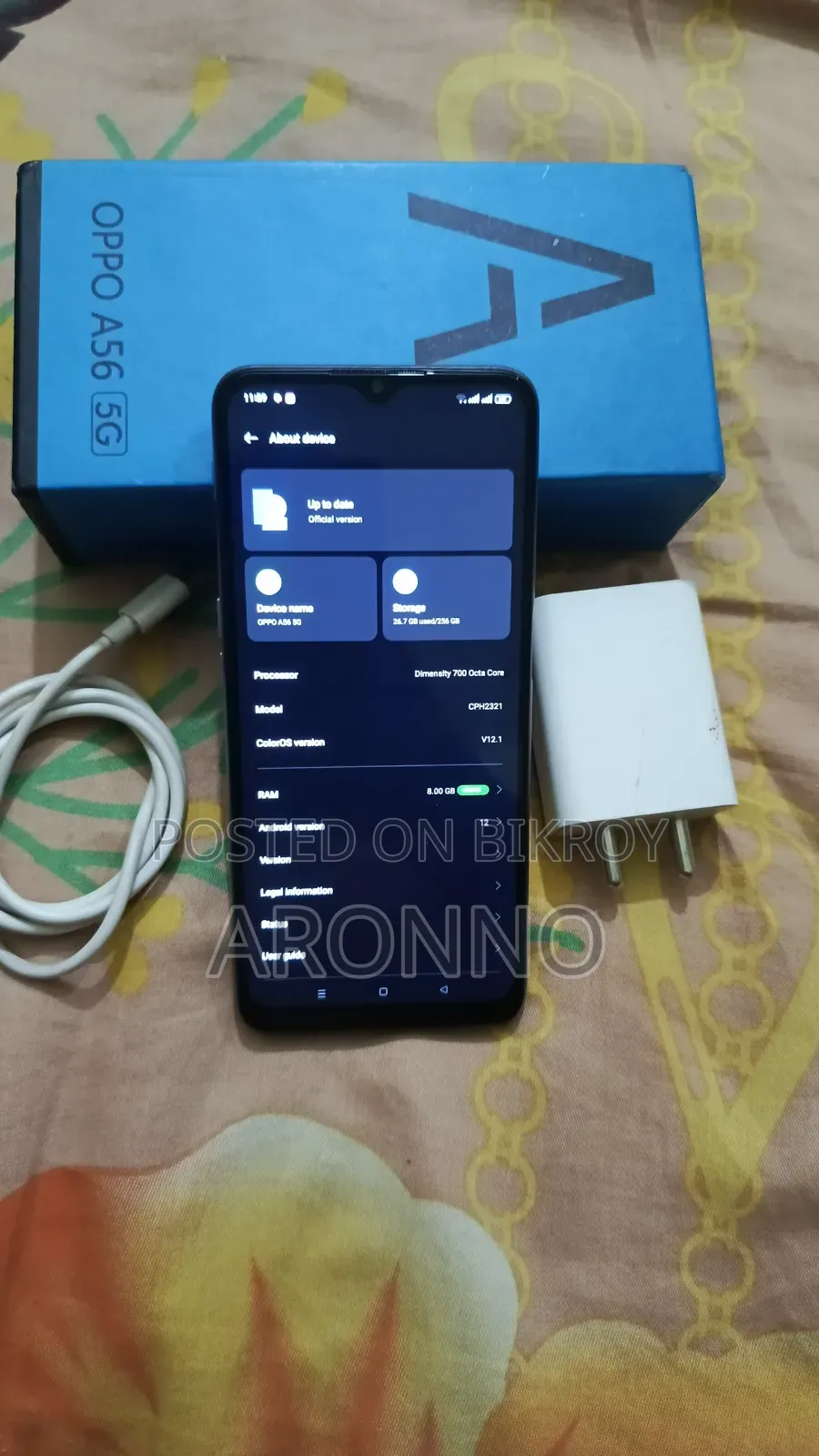 New Oppo A56 5G 256 GB Blue