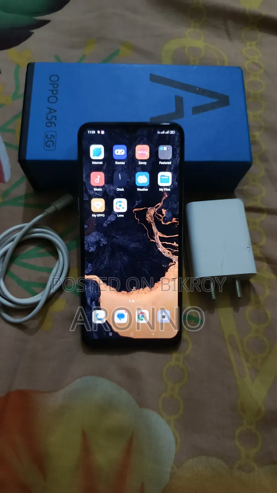 New Oppo A56 5G 256 GB Blue