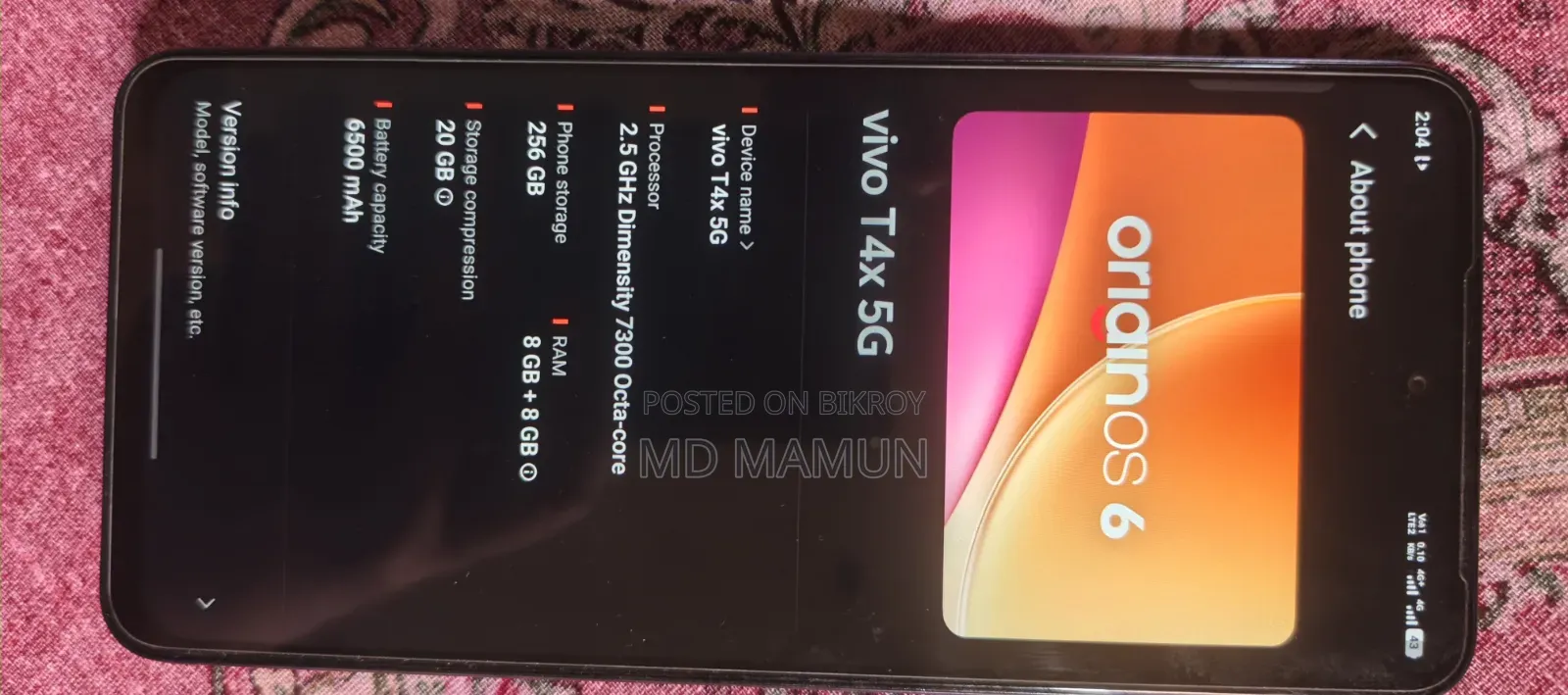 Vivo T4x 256 GB
