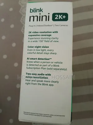 Blink Mini 2K Plug-in Indoor/Outdoor * Two Cameras