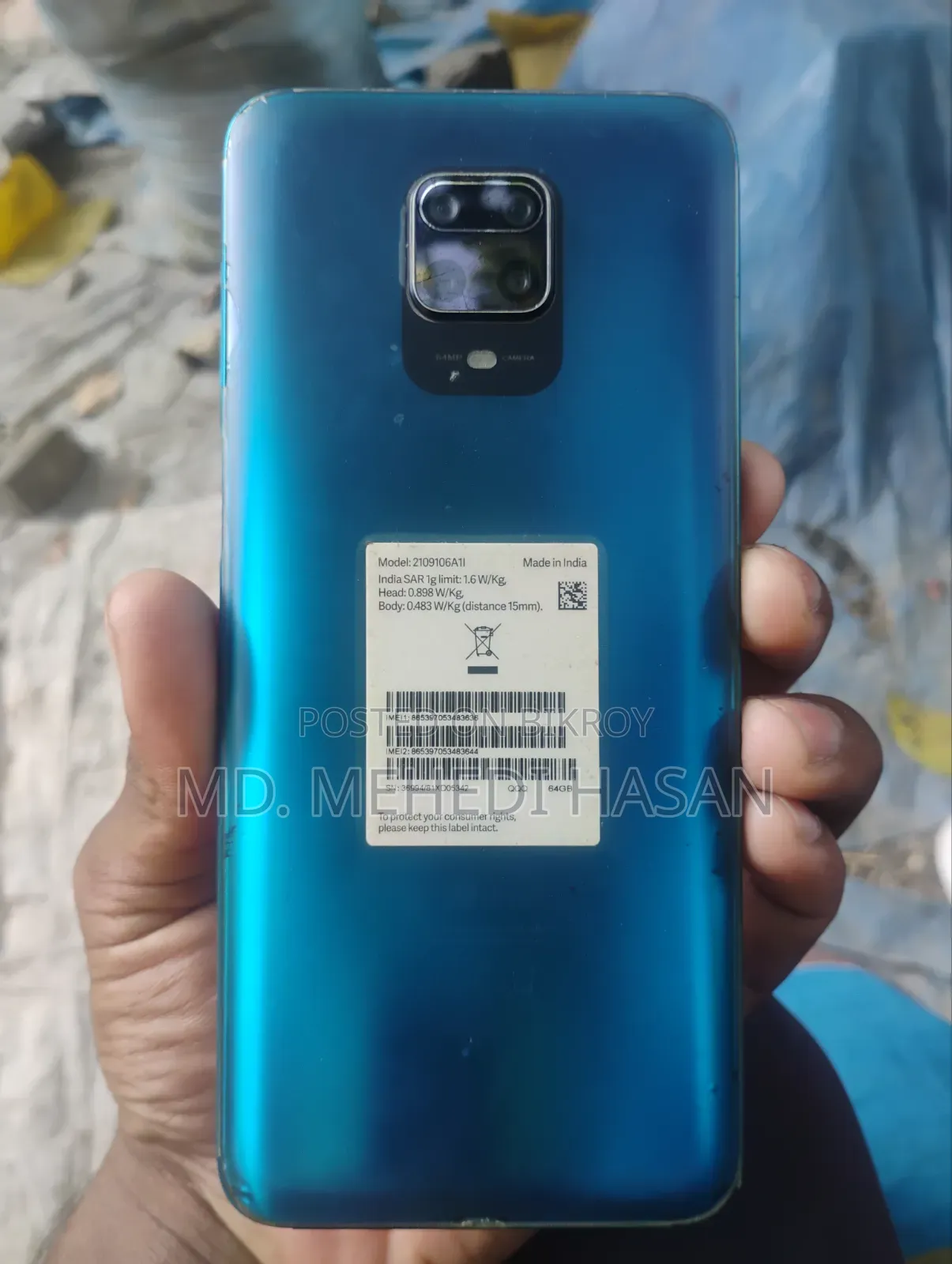 Xiaomi Redmi Note 9 Pro 64 GB Blue
