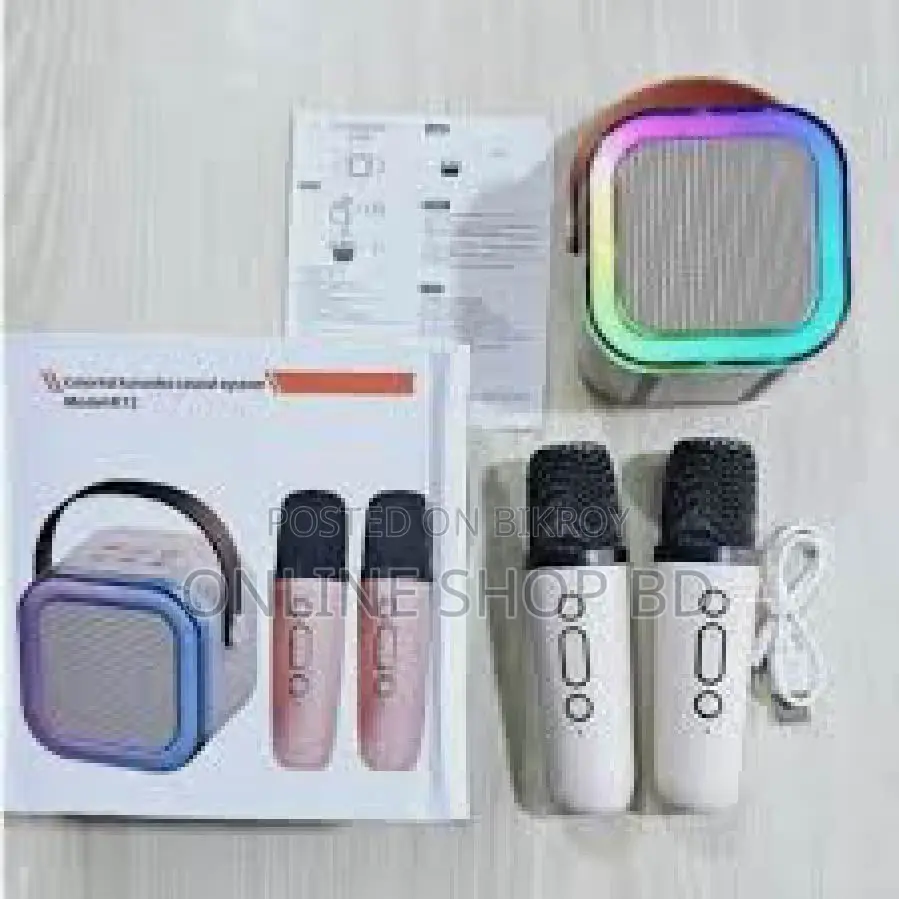 K12 Portable Karaoke Bluetooth Speaker With Microphone-