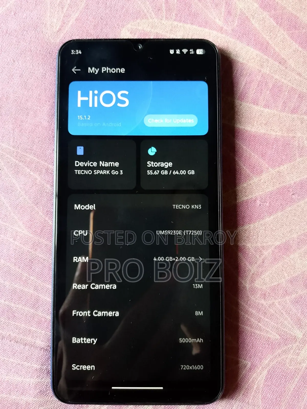 Tecno Spark Go 3 64 GB Blue