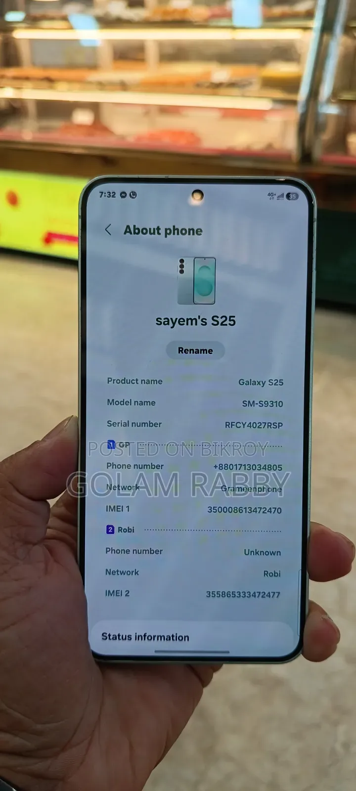Samsung Galaxy S25 256 GB Silver
