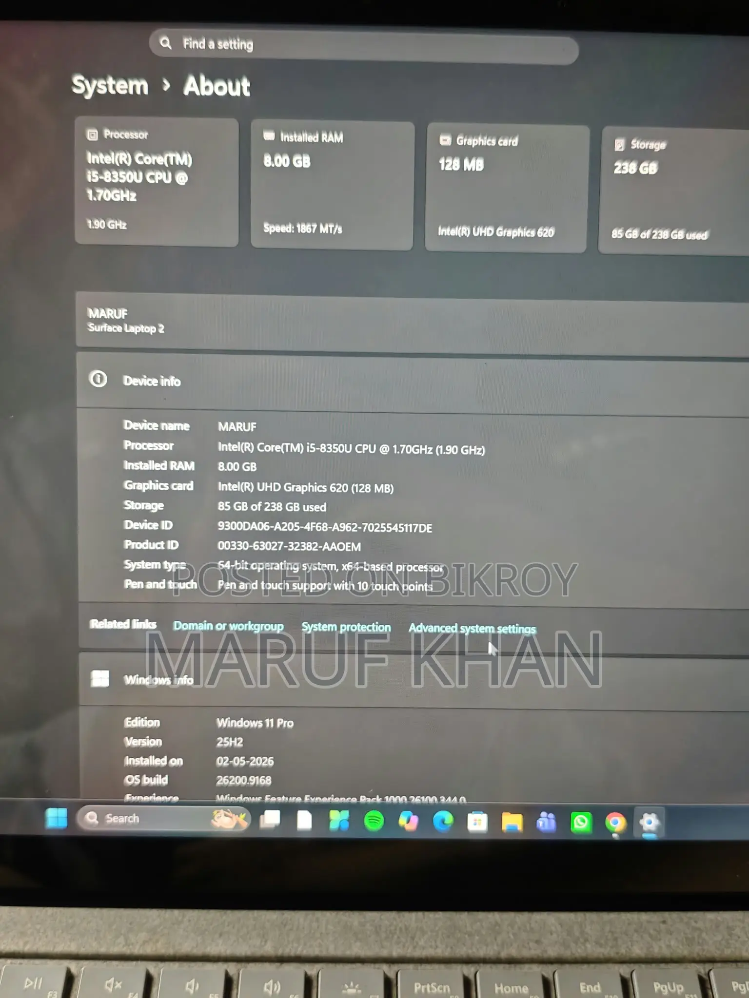 Laptop Microsoft Surface 2 8GB Intel Core i5 SSD 256GB
