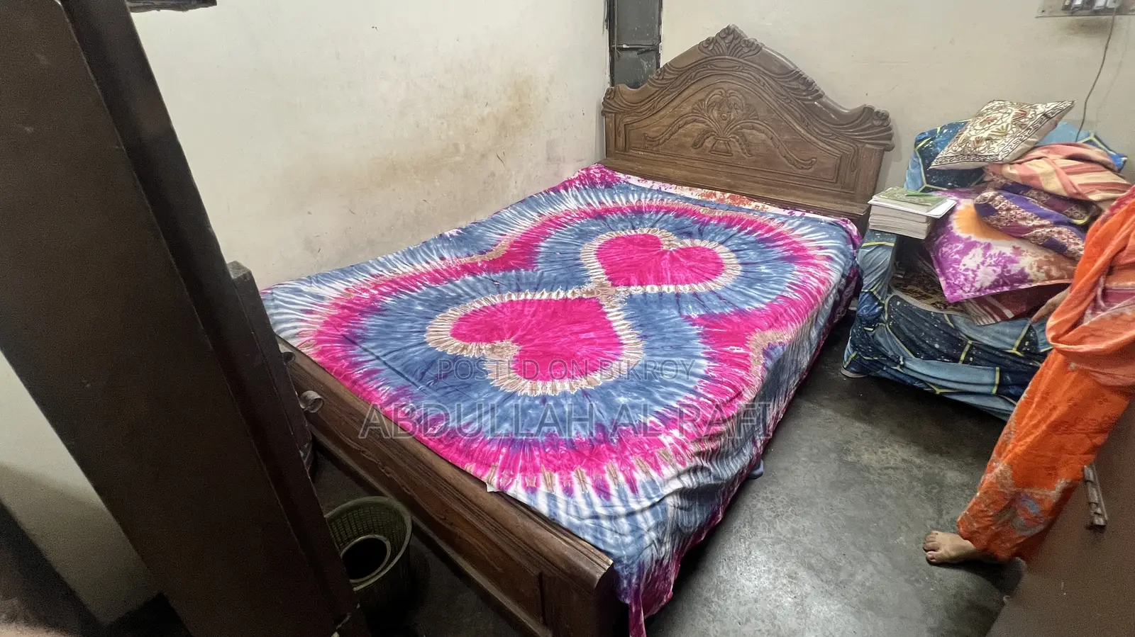 Teak Wood Bed For 3 Persons