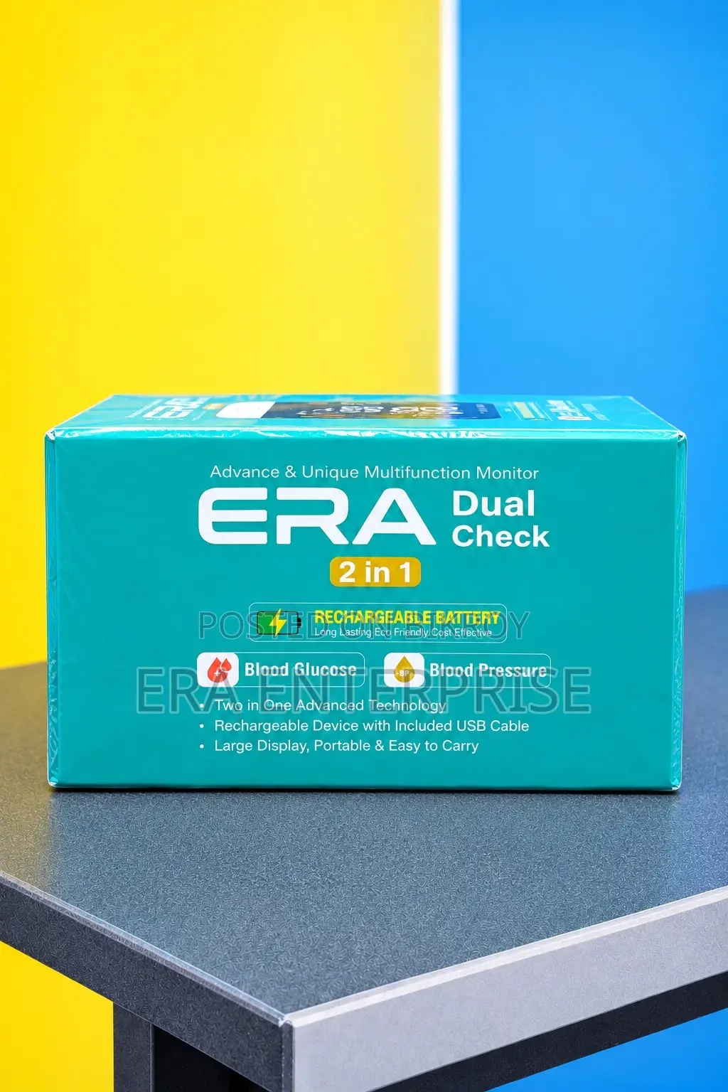 ERA Dual Check 2-in-1 Blood Glucose & Blood Pressure Monitor