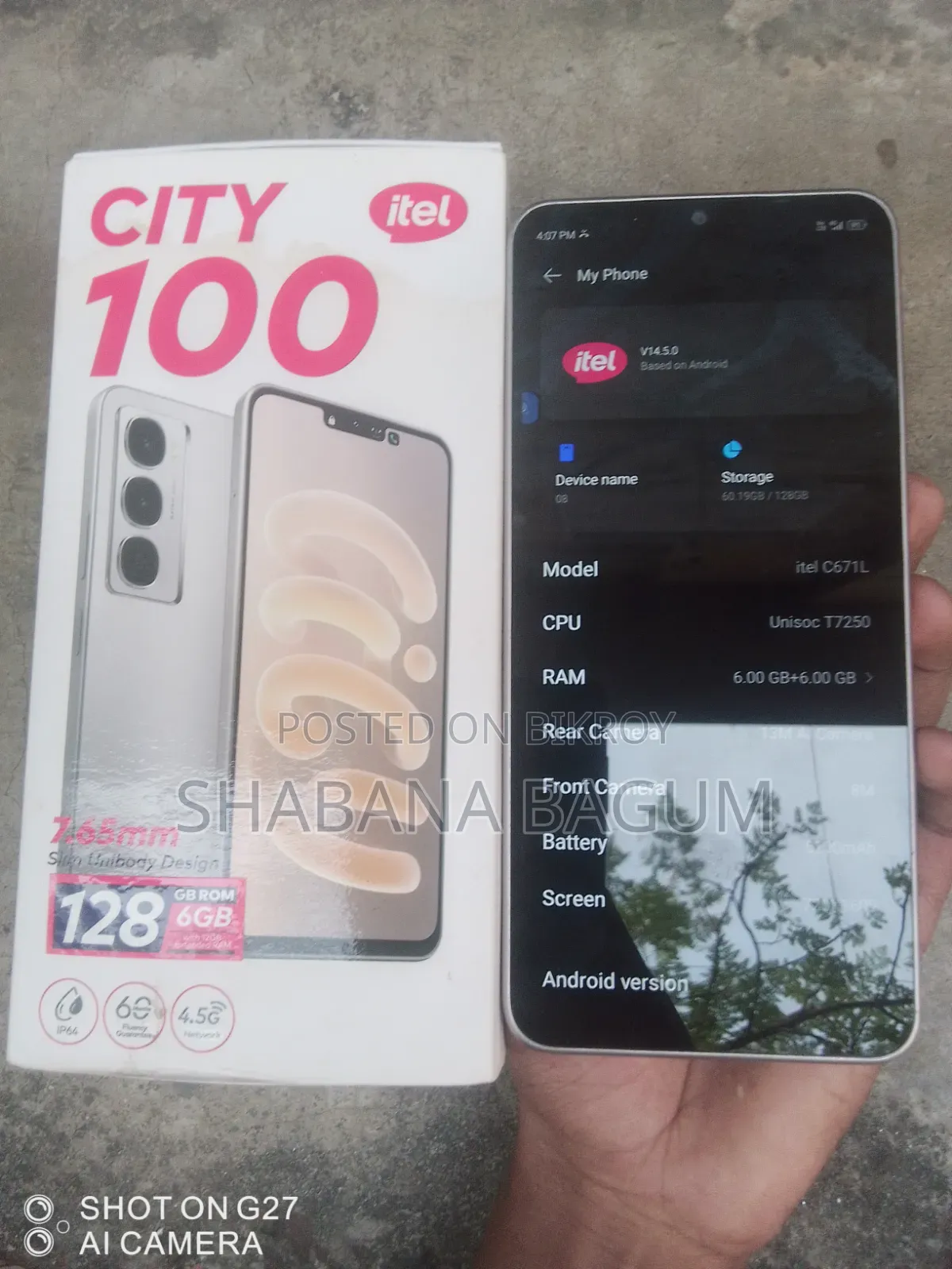 Itel City 100 128 GB Silver