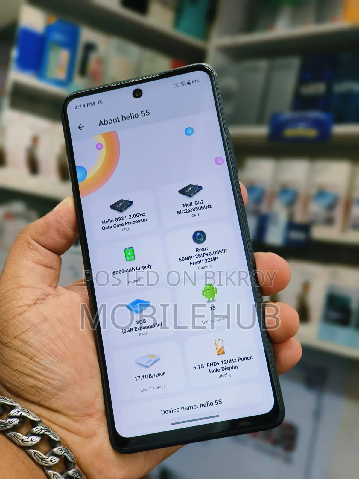 Helio 55 128 GB Black
