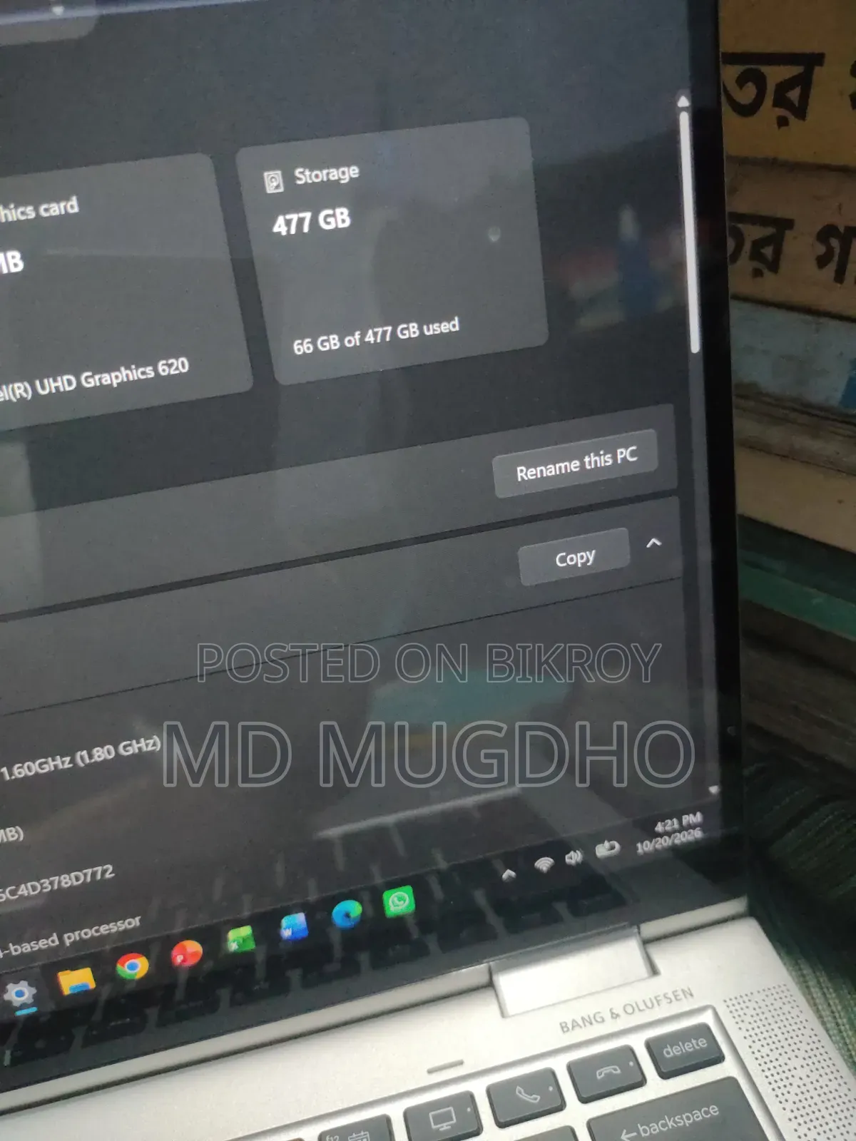 Laptop HP EliteBook 1040 G4 8GB Intel Core i5 SSHD (Hybrid) 512GB
