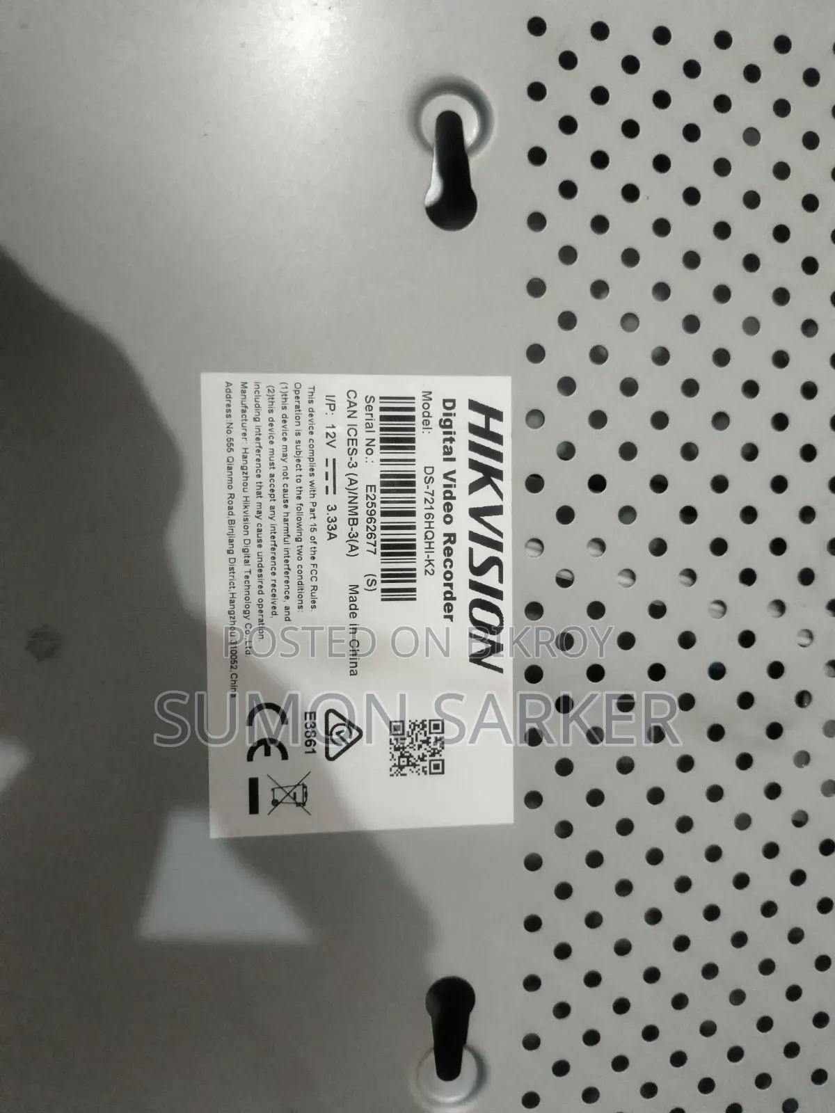 Hikvision Ds-7216hqhi-K2 XVR