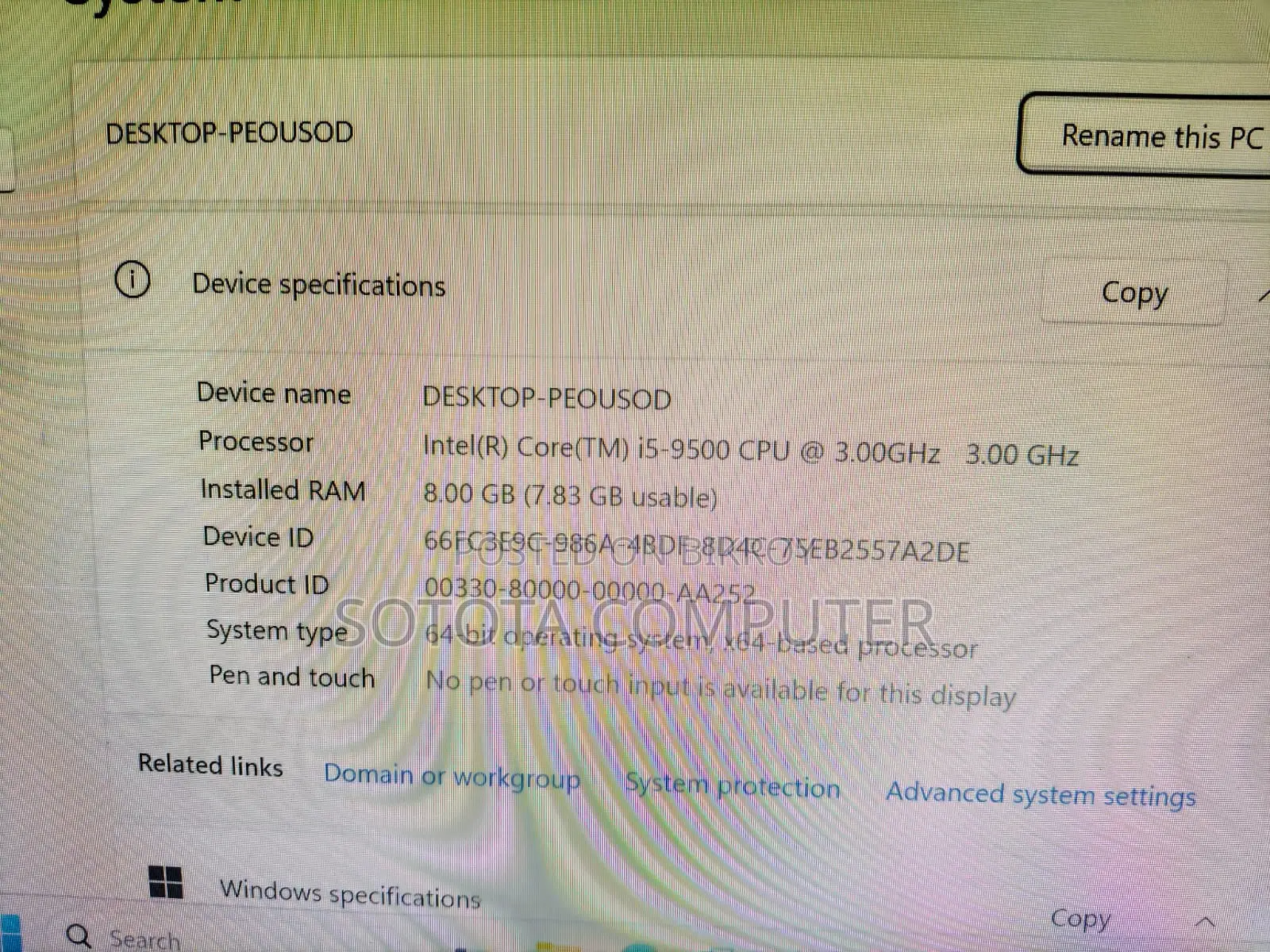 Desktop Computer 8GB Intel Core i5 Solid State Drive 128GB