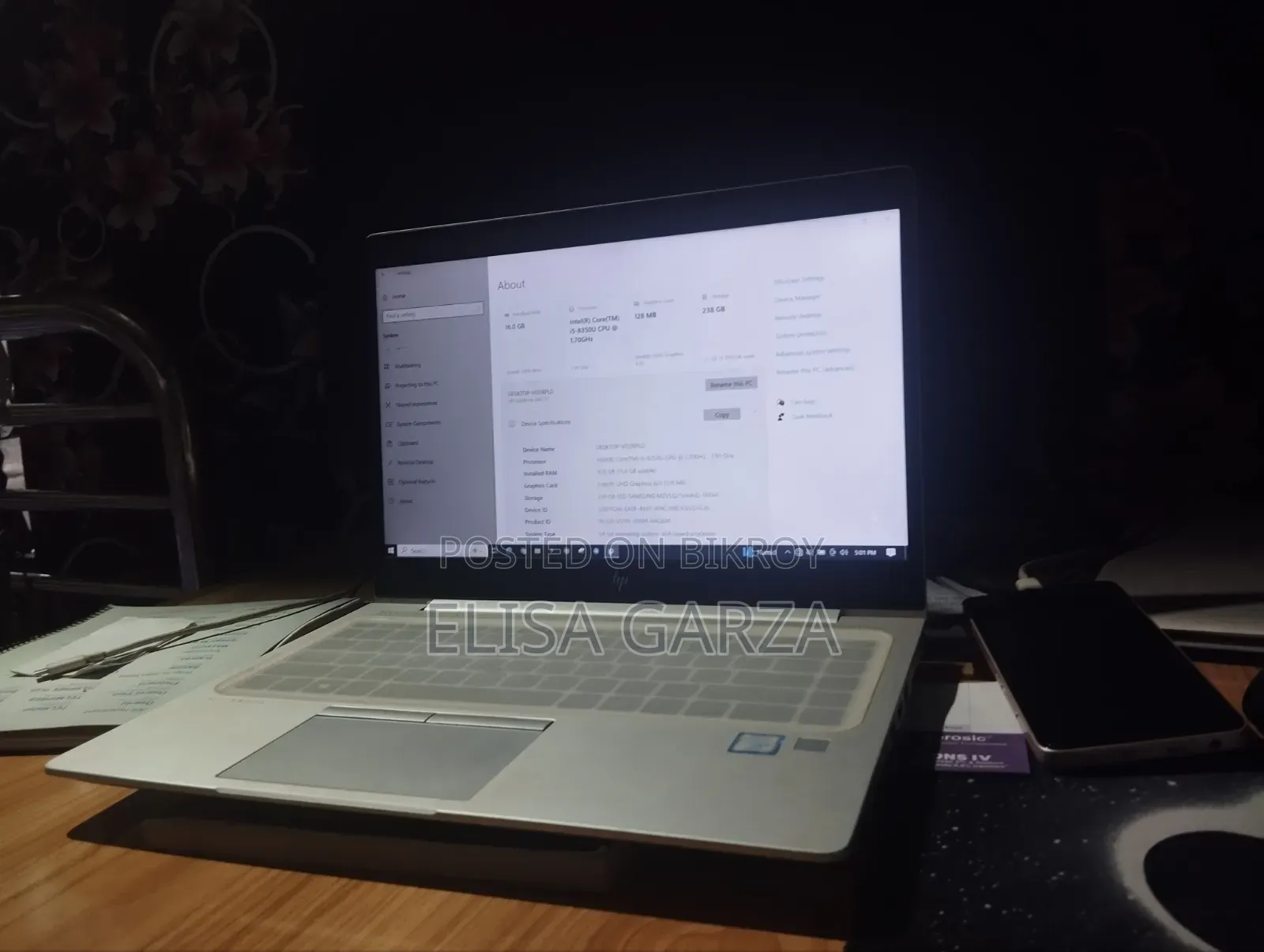 Laptop HP EliteBook 840 G5 16GB Intel Core i5 SSD 256GB