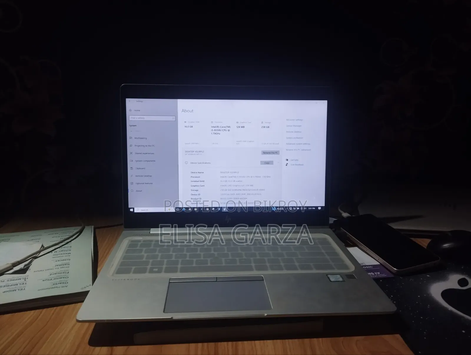 Laptop HP EliteBook 840 G5 16GB Intel Core i5 SSD 256GB