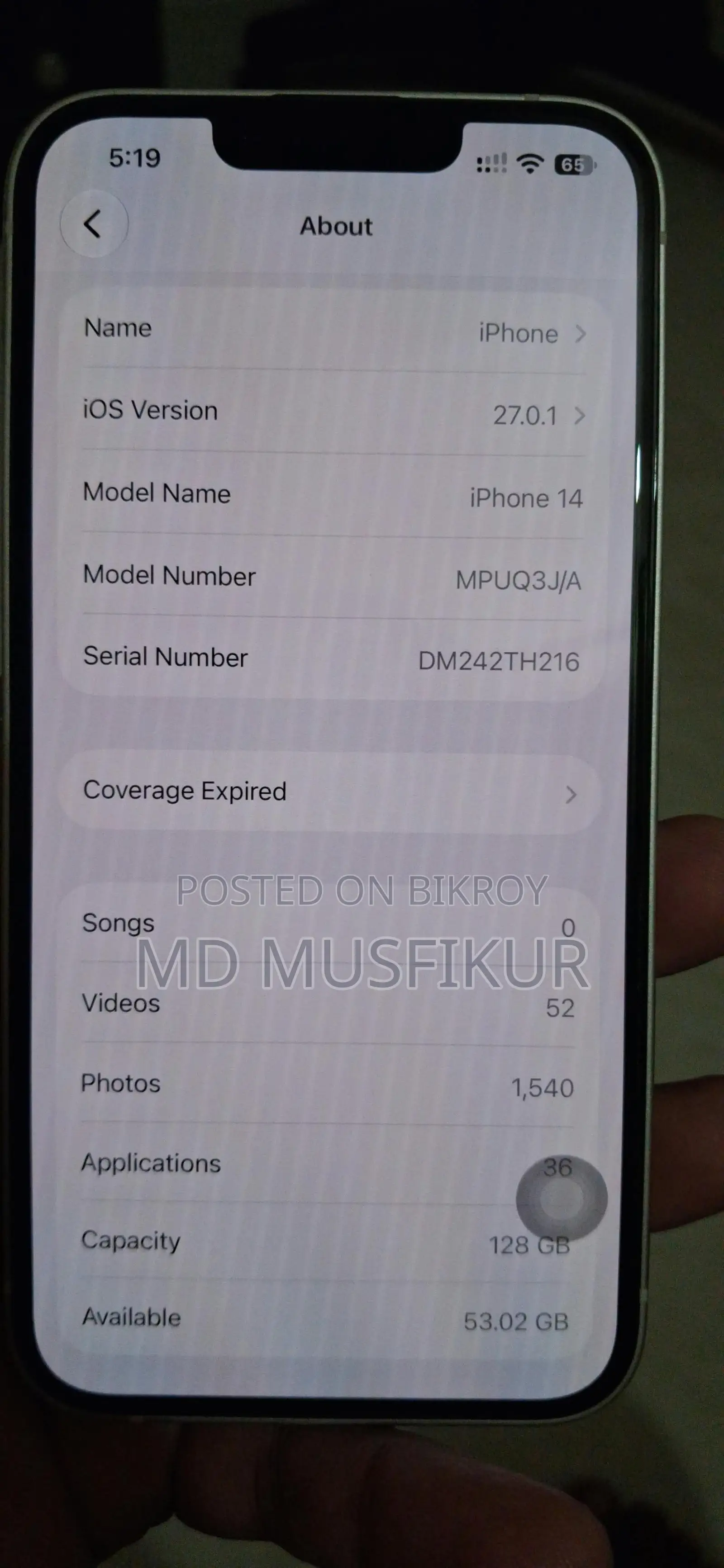 Apple iPhone 14 128 GB White