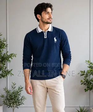 প্রিমিয়াম এমব্রয়ডারি ফুল স্লিভ পোলো শার্ট