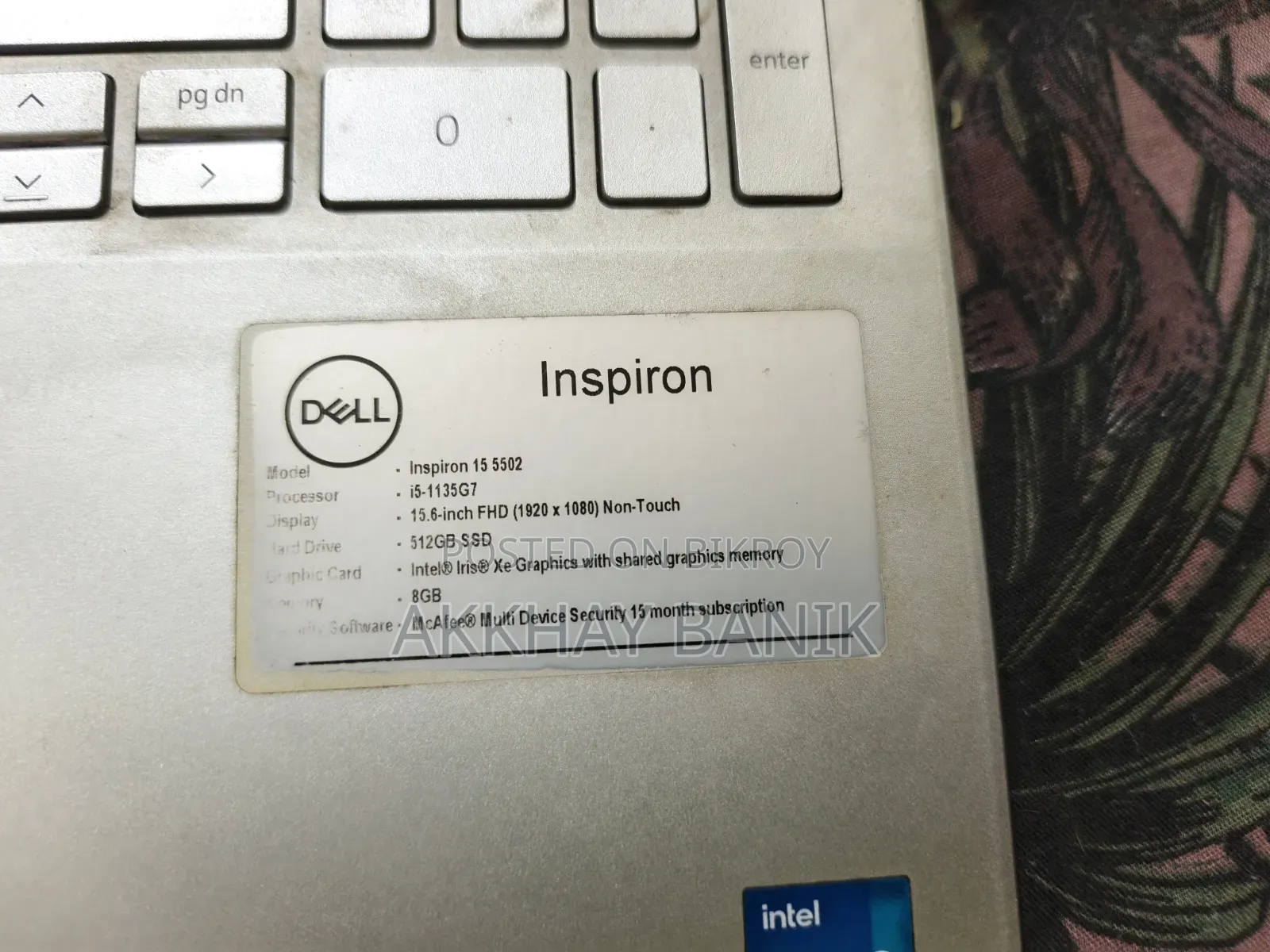 Laptop Dell Inspiron 15 8GB Intel Core i5 SSD 512GB