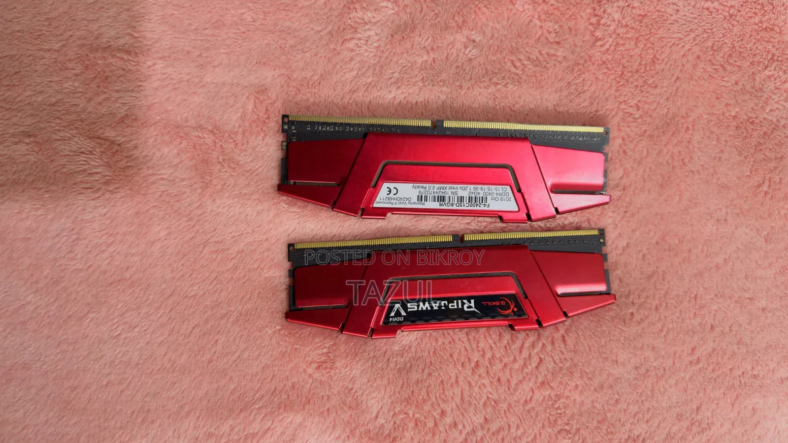 G.SKILL Value 4GB DDR4 2400Mhz RAM 4+4 Totally 8gb Sell Hobe