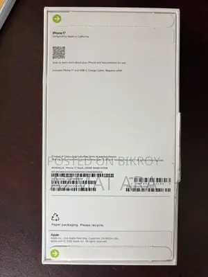 নতুন অ্যাপল আইফোন ১৭ ২৫৬ জিবি কালো