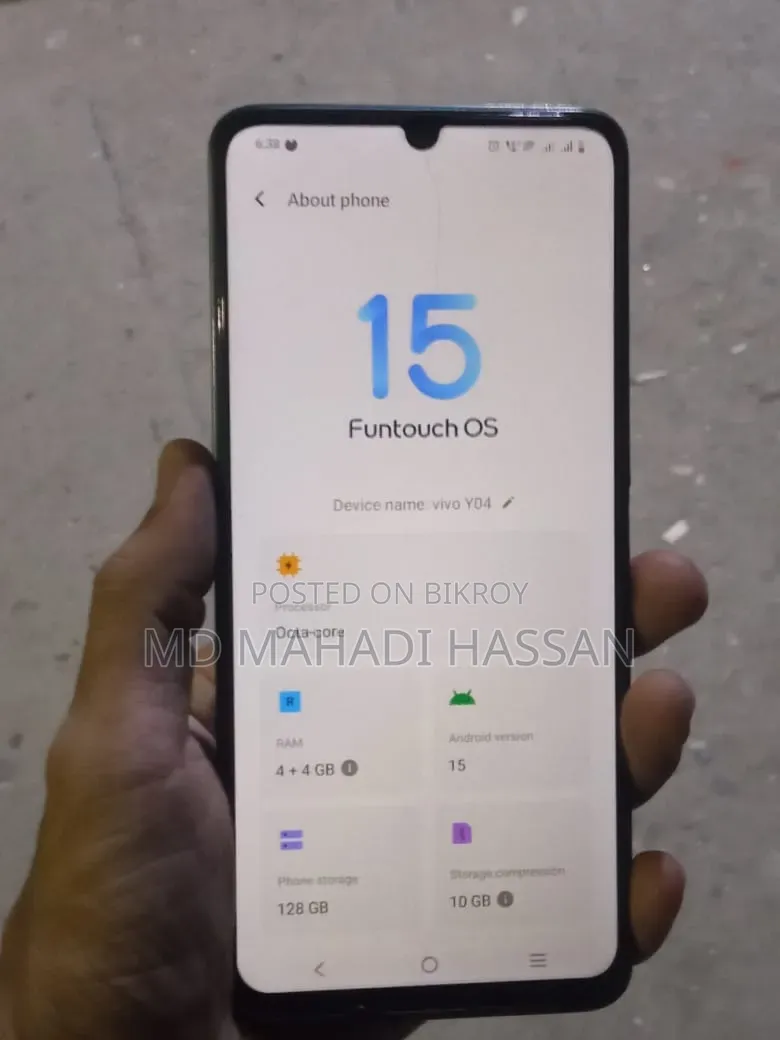ভিভো ওয়াই০৪ ১২৮ জিবি নীল