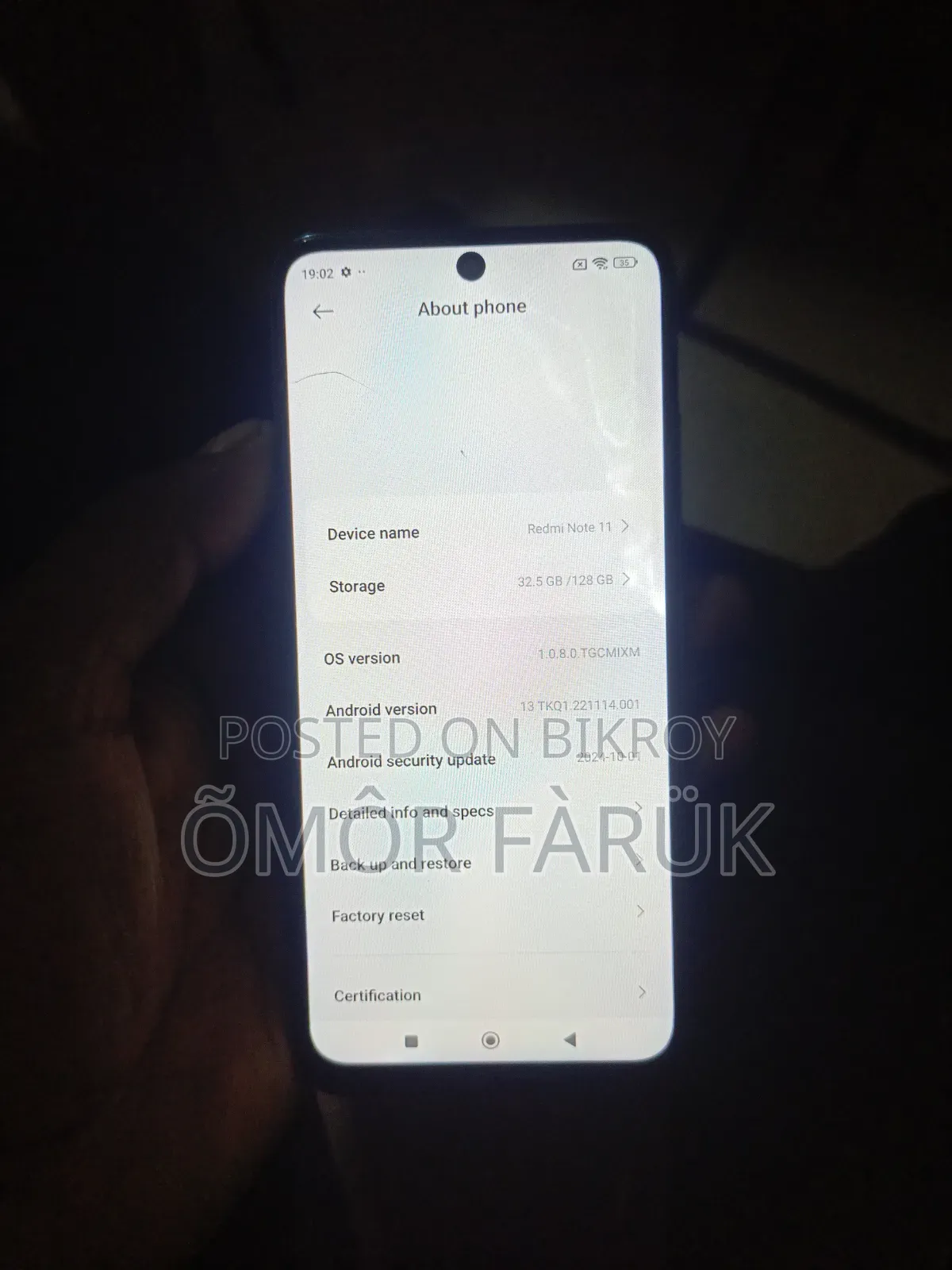 Xiaomi Redmi Note 11 128 GB Blue