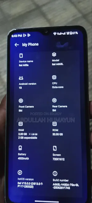 Itel A05s 32 GB Bronze