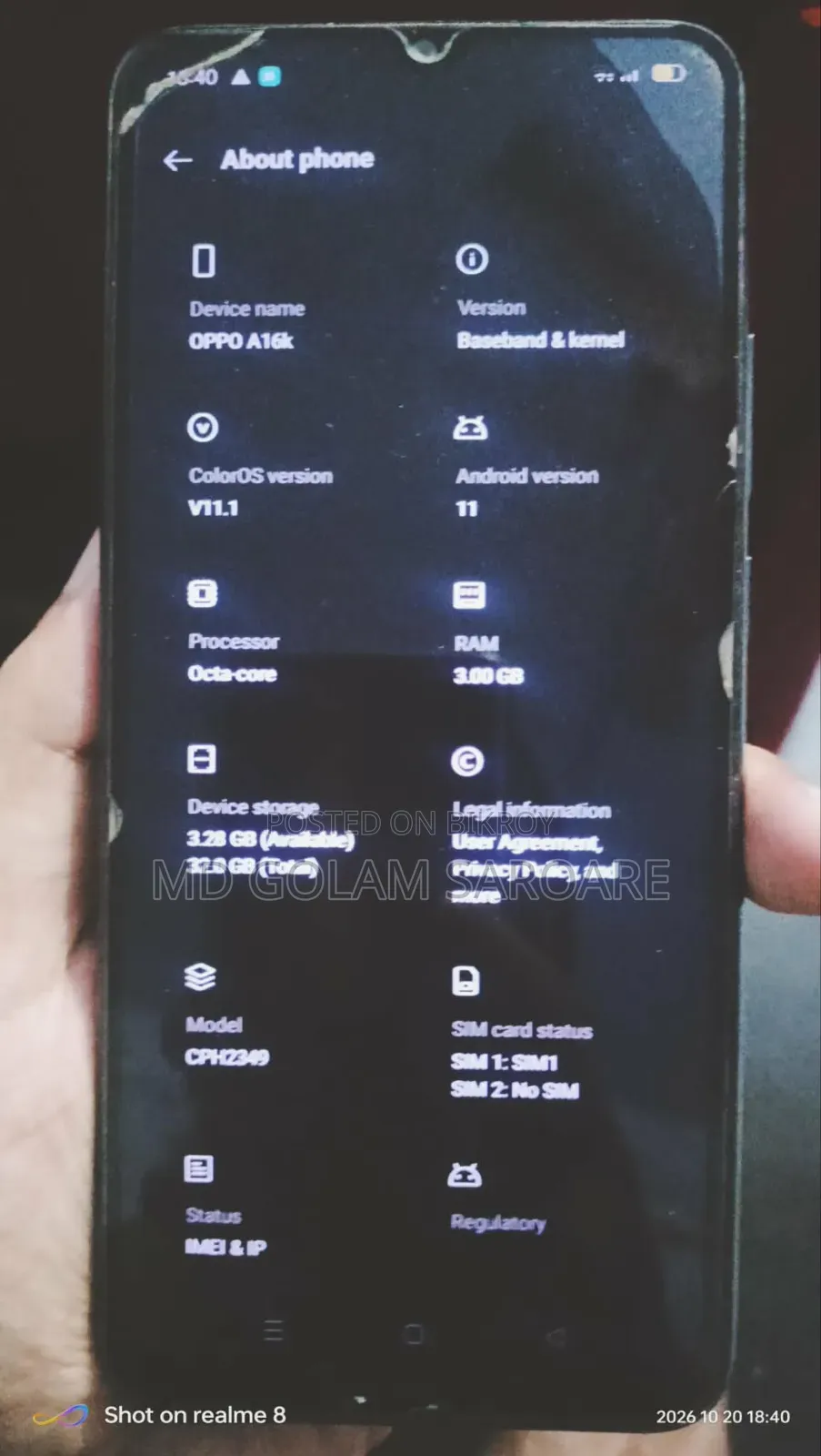 Oppo A16K 32 GB Blue