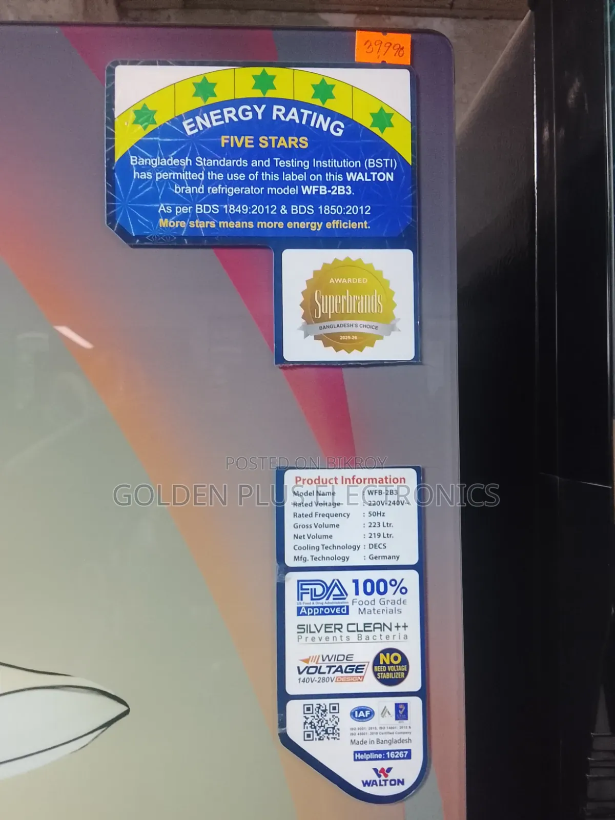 Huge Discount on Walton Fridge (Wfb-2b3)