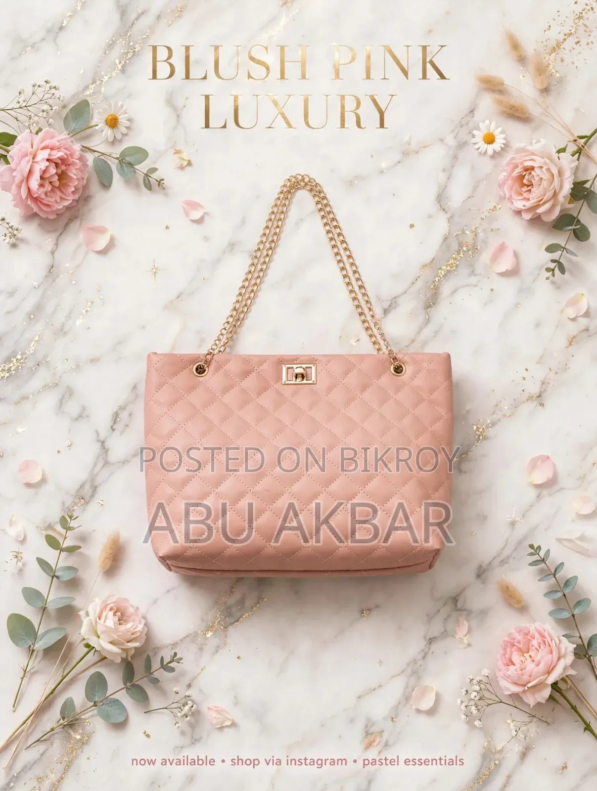 Premium Imported Quilted Bag for Women