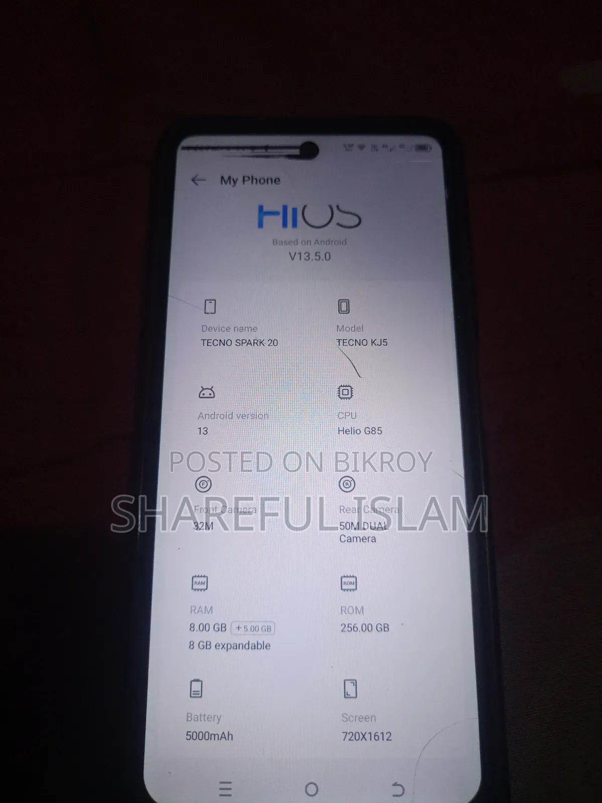 Tecno Spark 20 256 GB Silver